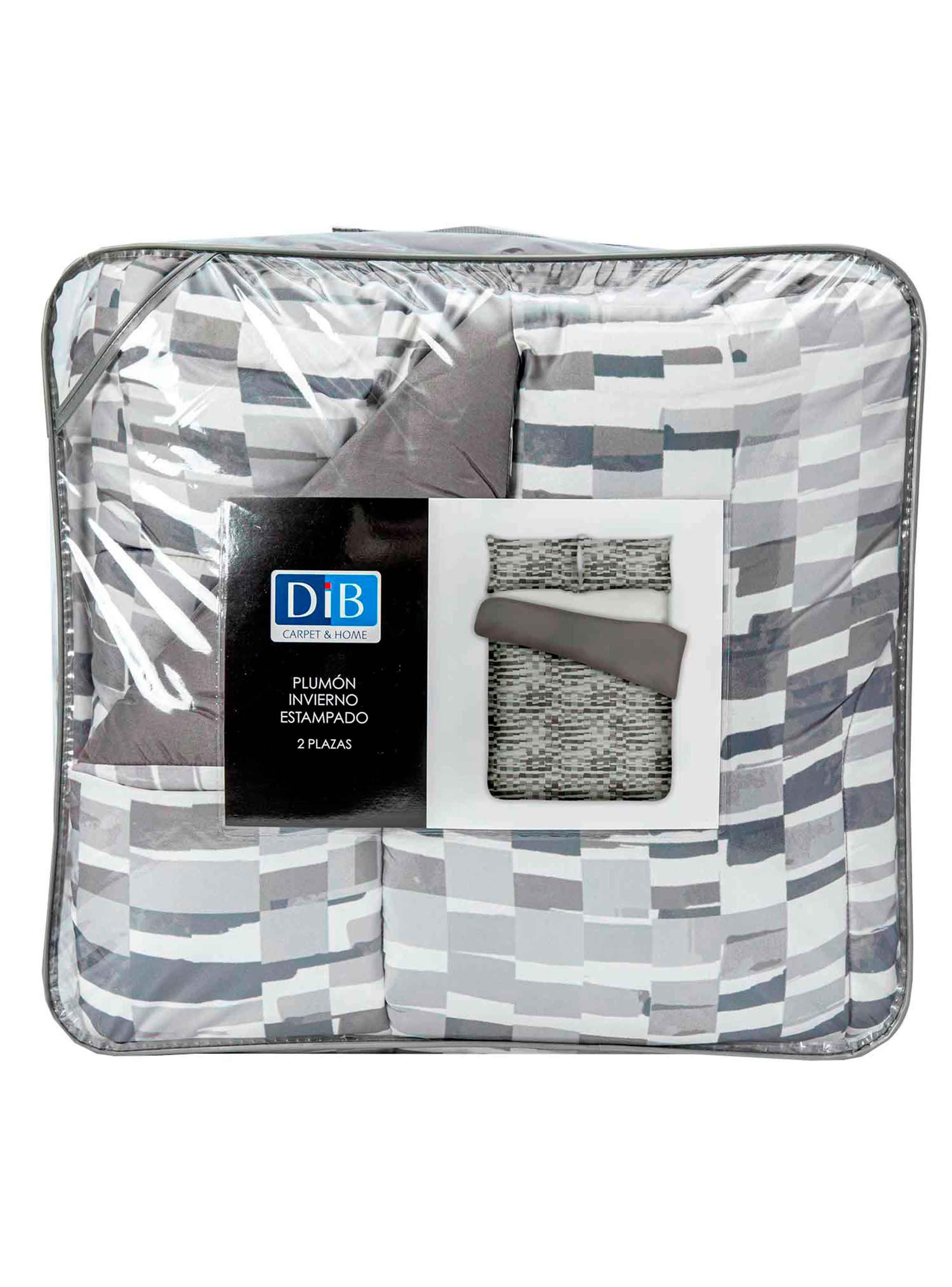 Plumon Reversible 2 Plazas Ladrillo Gris-4