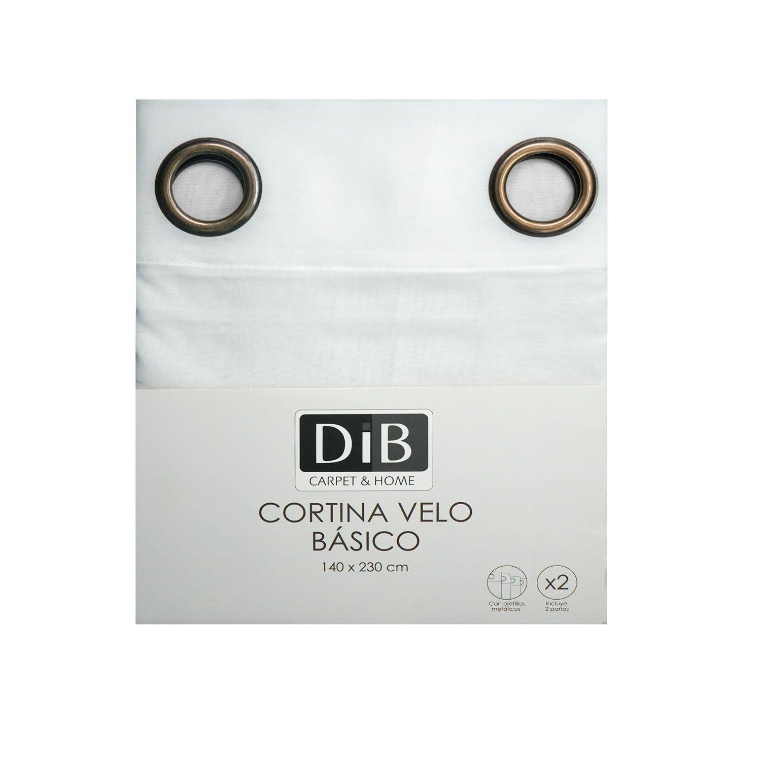 Cortina 2 Paños Velo Basico Perla-5