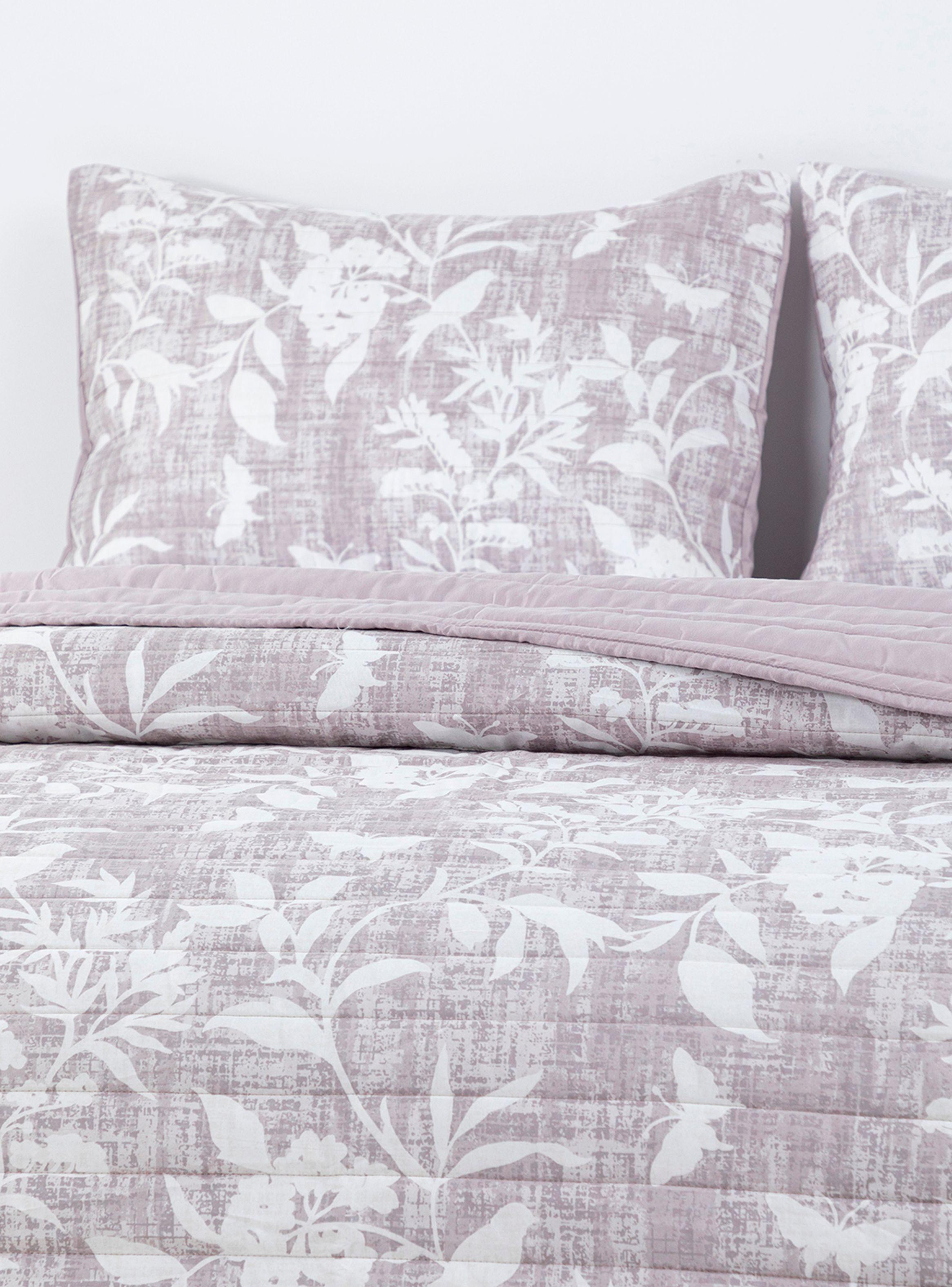 Quilt Reversible Estam 2P Flores Gris-2