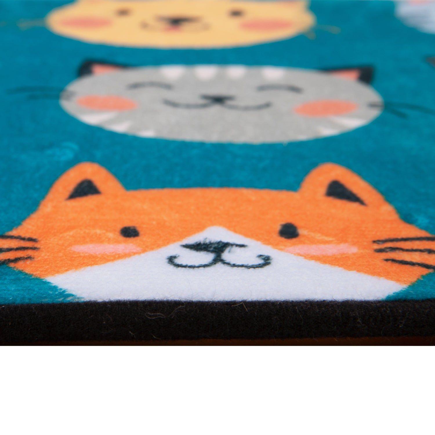 Limpiapiés Pets Design 35X60 Naranjo/Turquesa-2