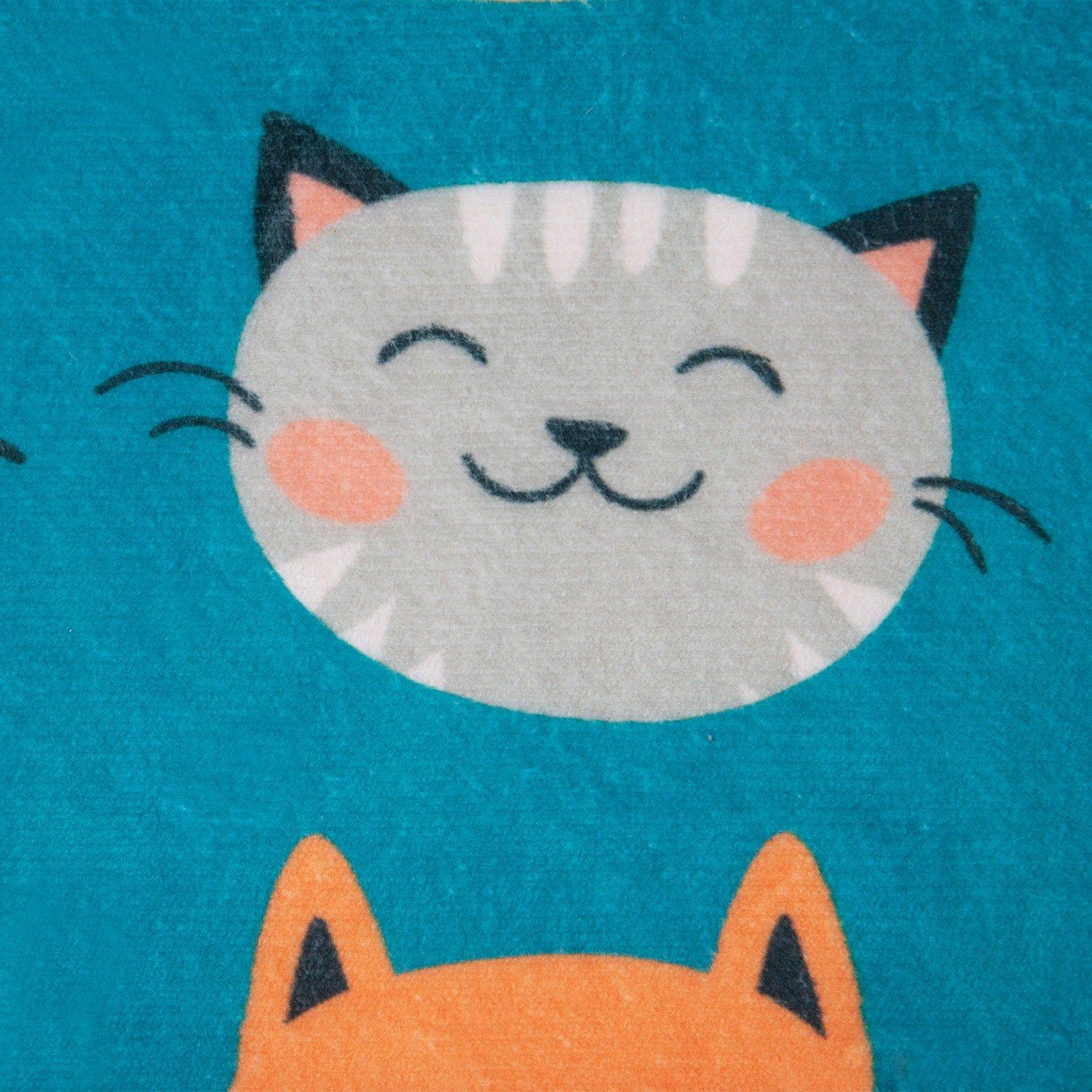Limpiapiés Pets Design 35X60 Naranjo/Turquesa-3