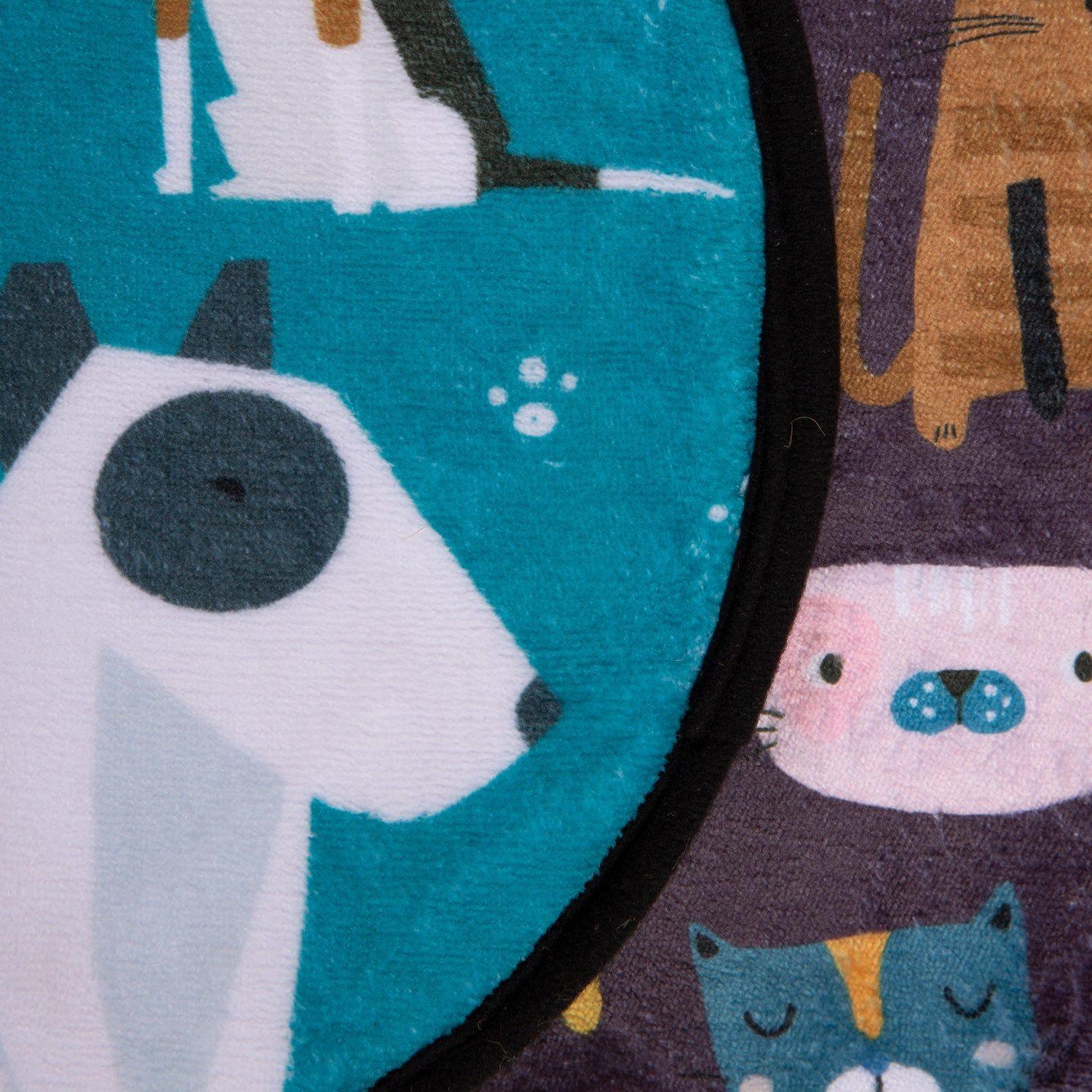 Limpiapiés Pets Design 35X60 Azul-3