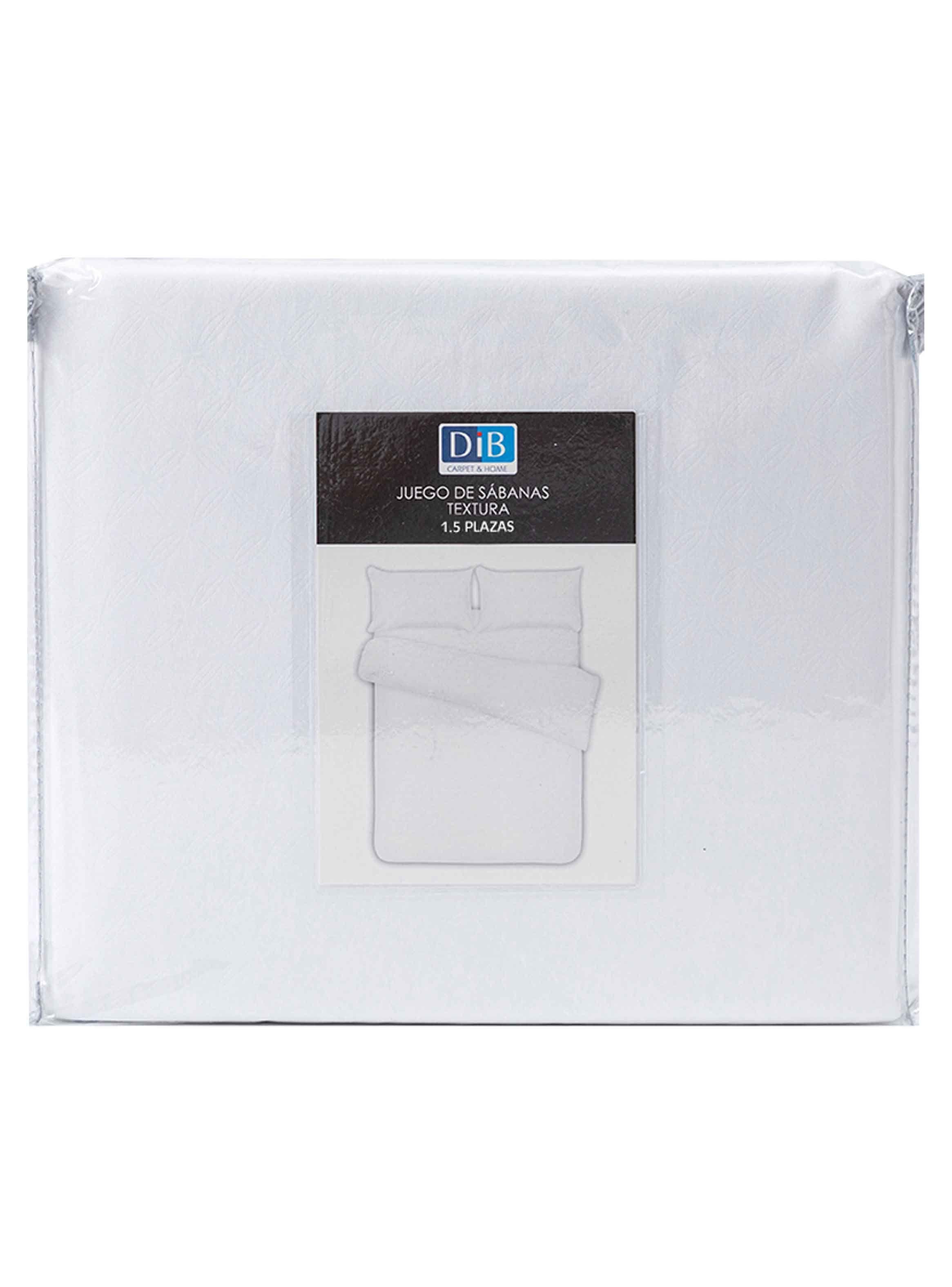 Pack 2 Sabanas Textura 1.5P Blanco-3