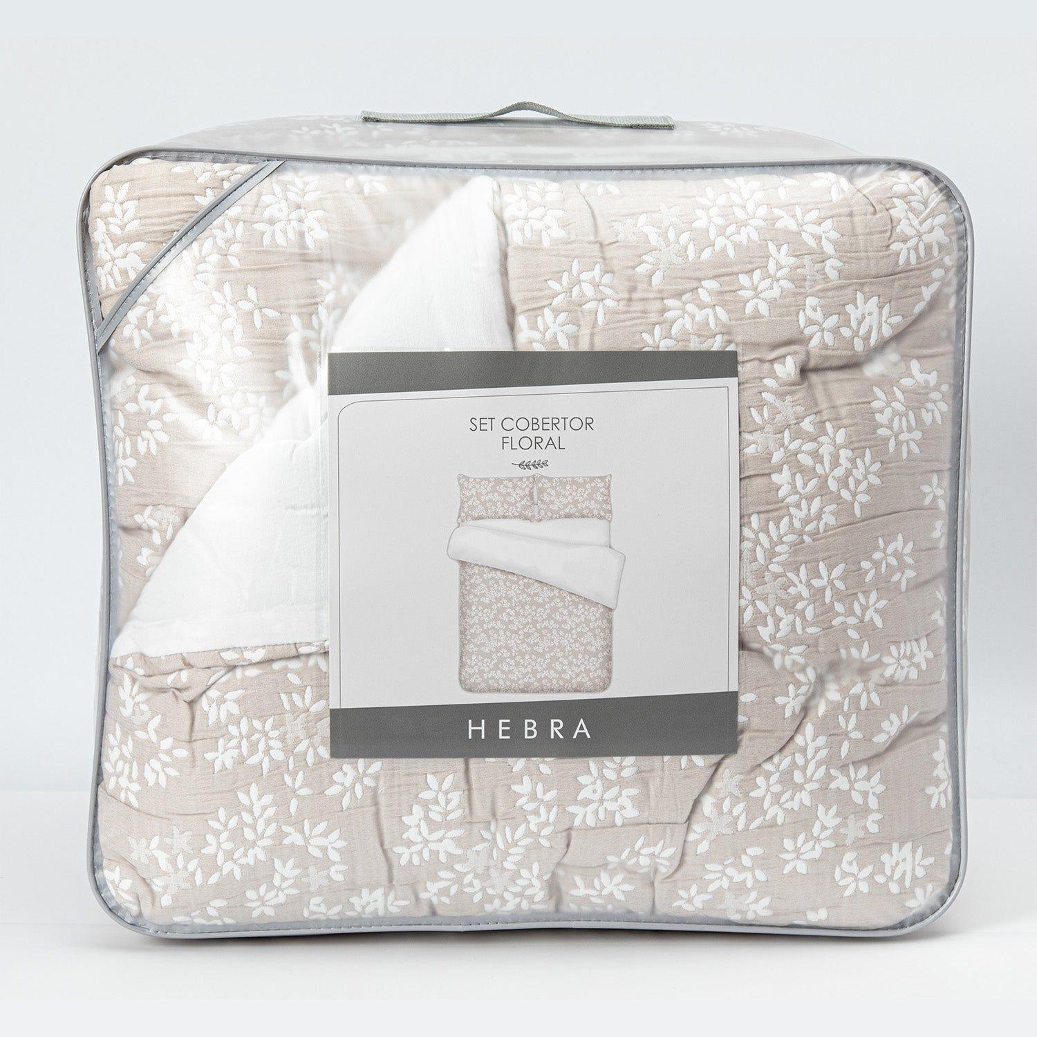 Cobertor Floral King Flores Beige-1