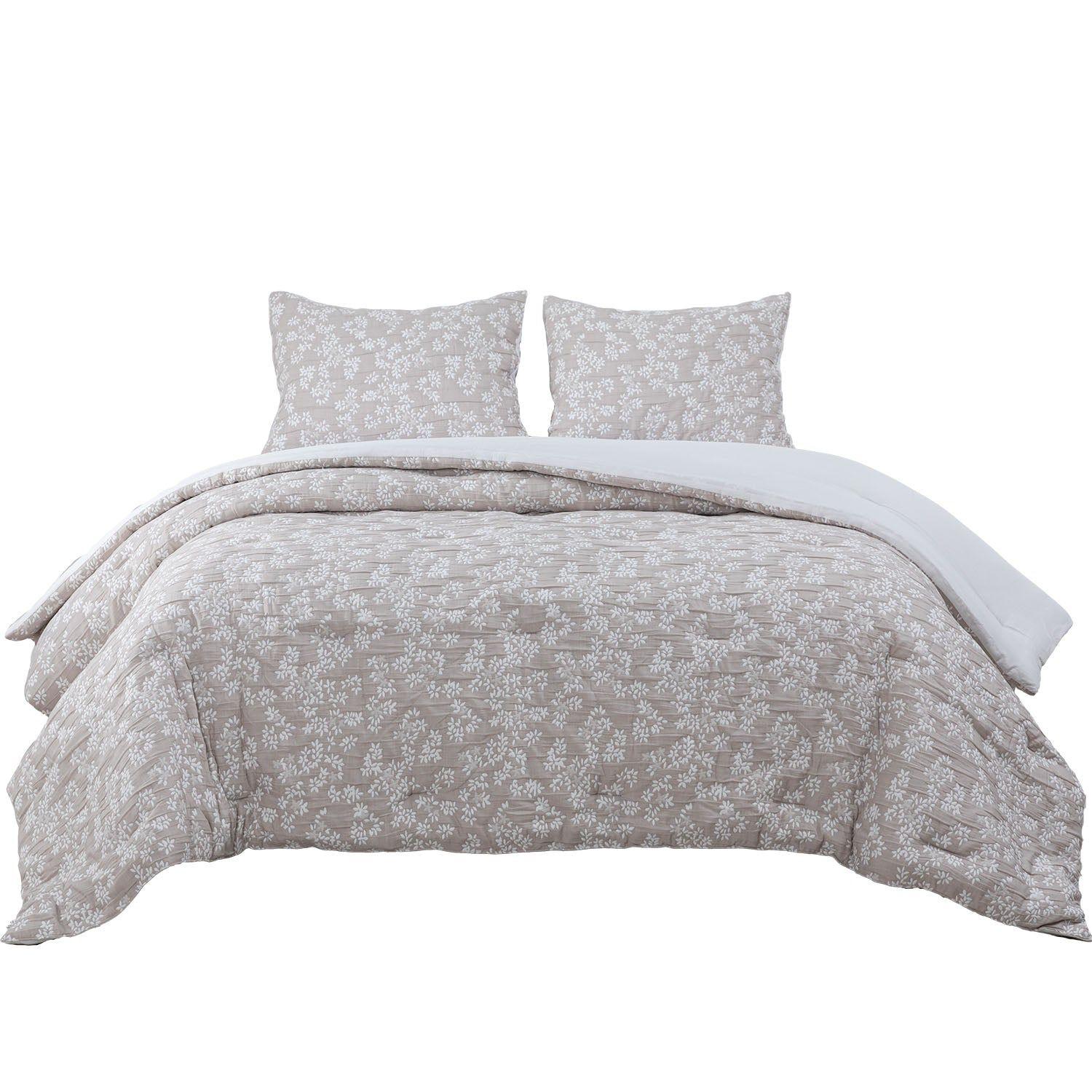 Cobertor Floral King Flores Beige-2