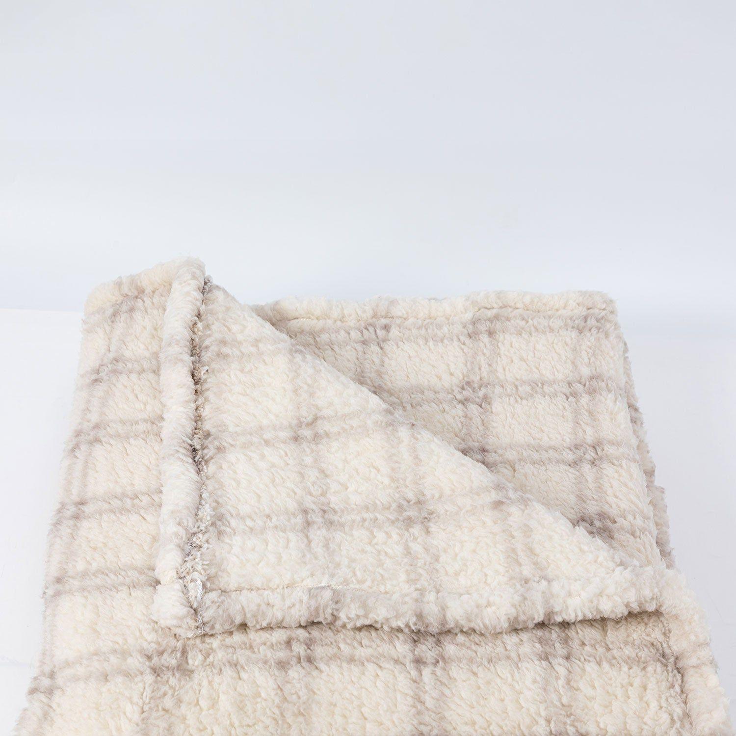 Manta Sherpa 125X150 Malaga Gris/Crudo-2