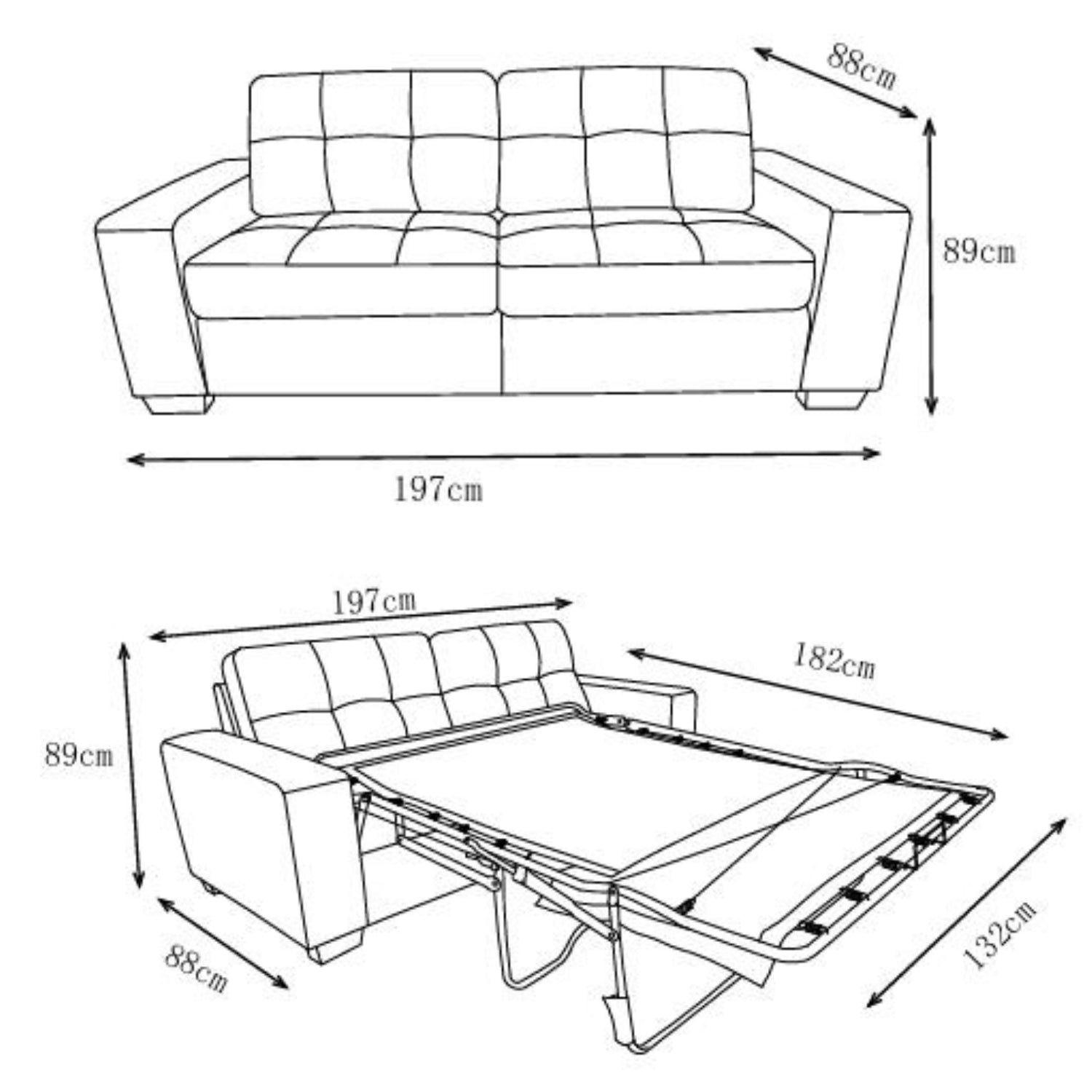 Sofá Cama Boal 3 Cuerpos Gris Claro-5
