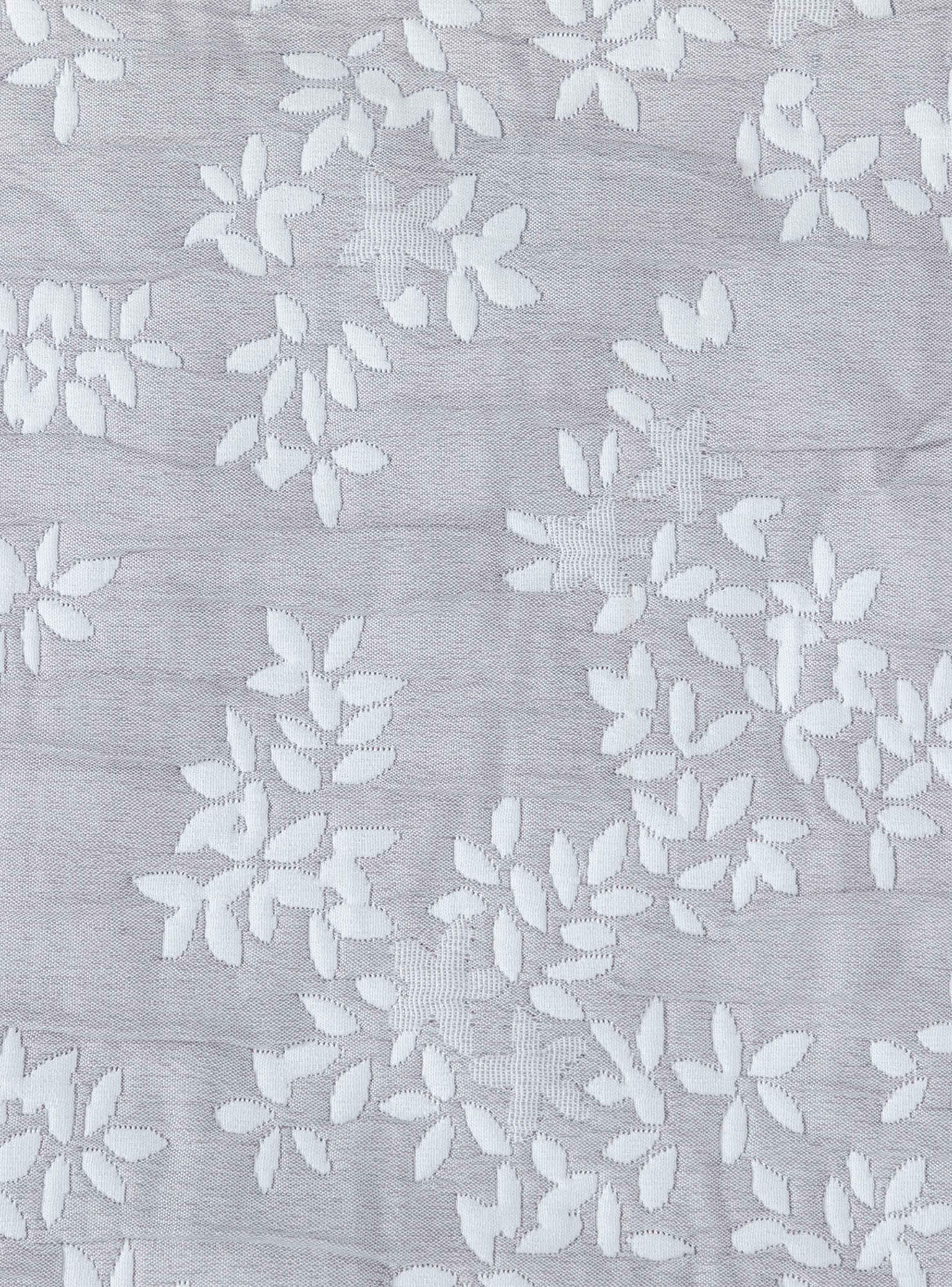 Cobertor Floral King Flores Gris-4