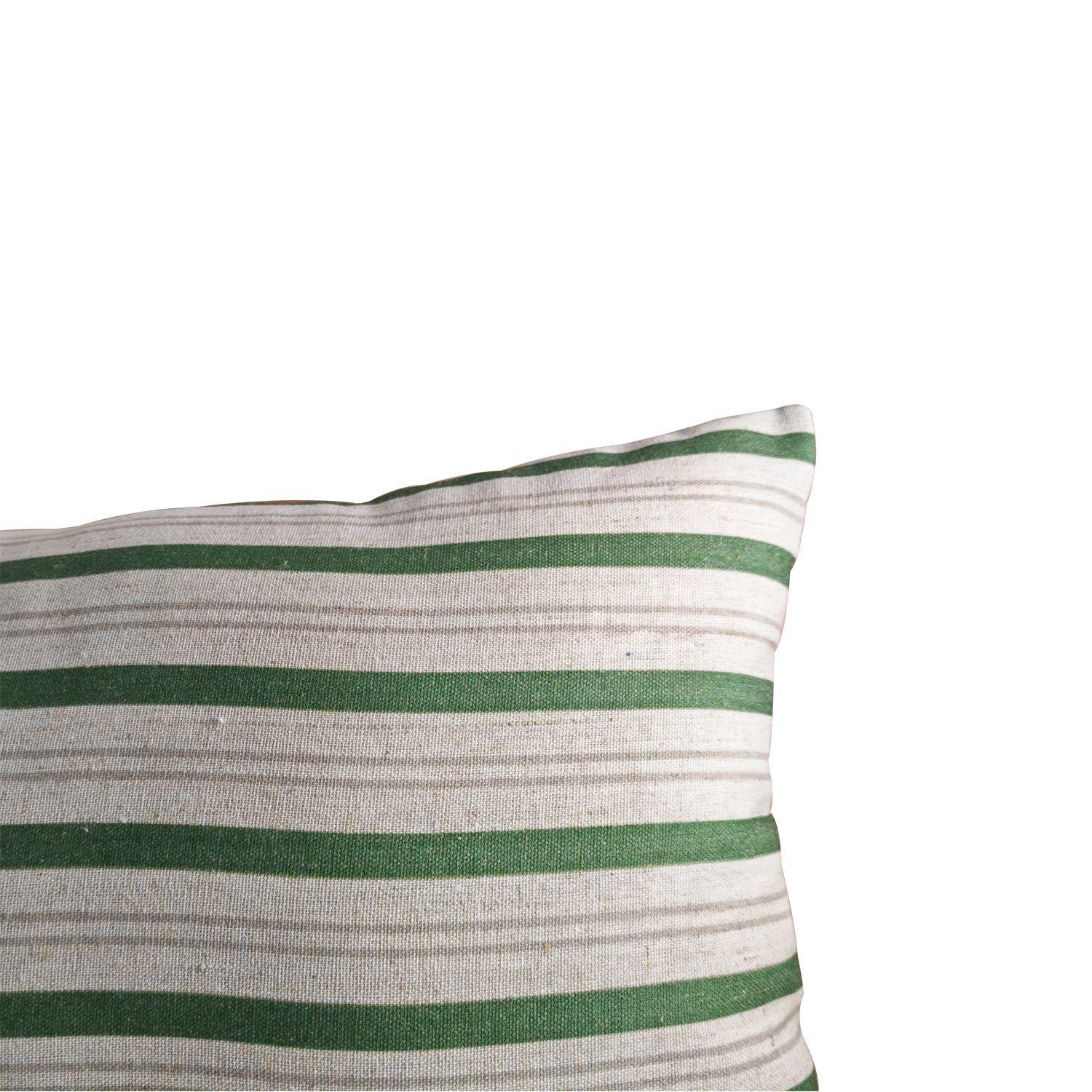 Cojin Lino Look Geo 30X60 Lineas Verdes-2