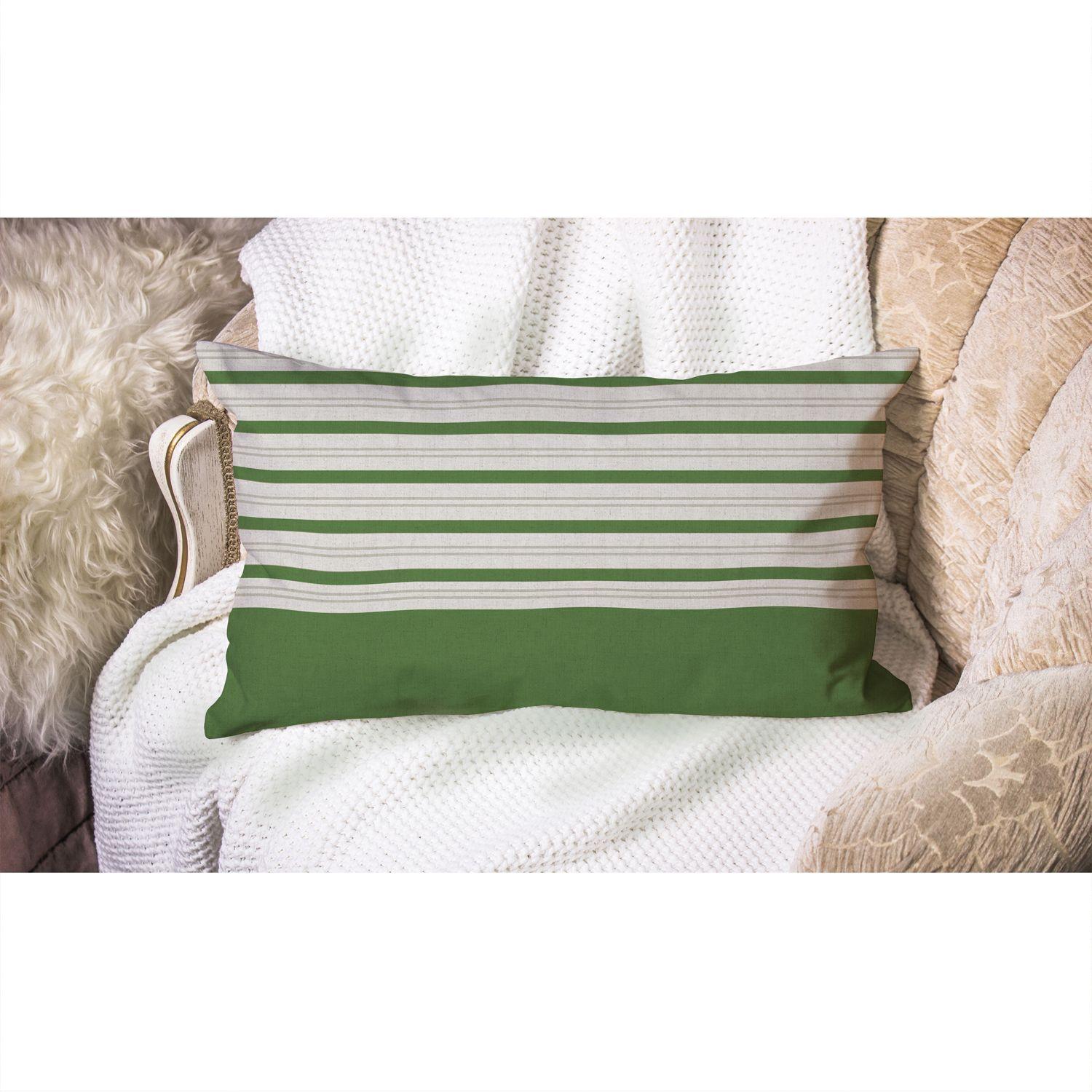 Cojin Lino Look Geo 30X60 Lineas Verdes-3