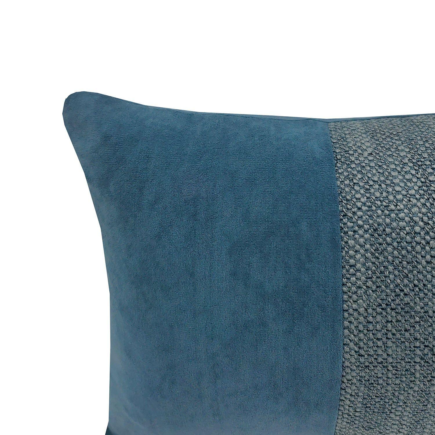 Cojin Patchwork  Rectangular Azul 30X50-2