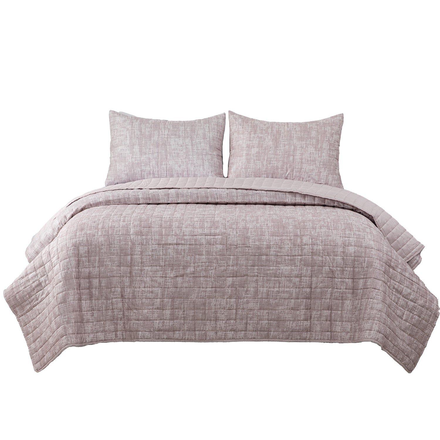 Quilt Reversible Textura 2P Taupe-2