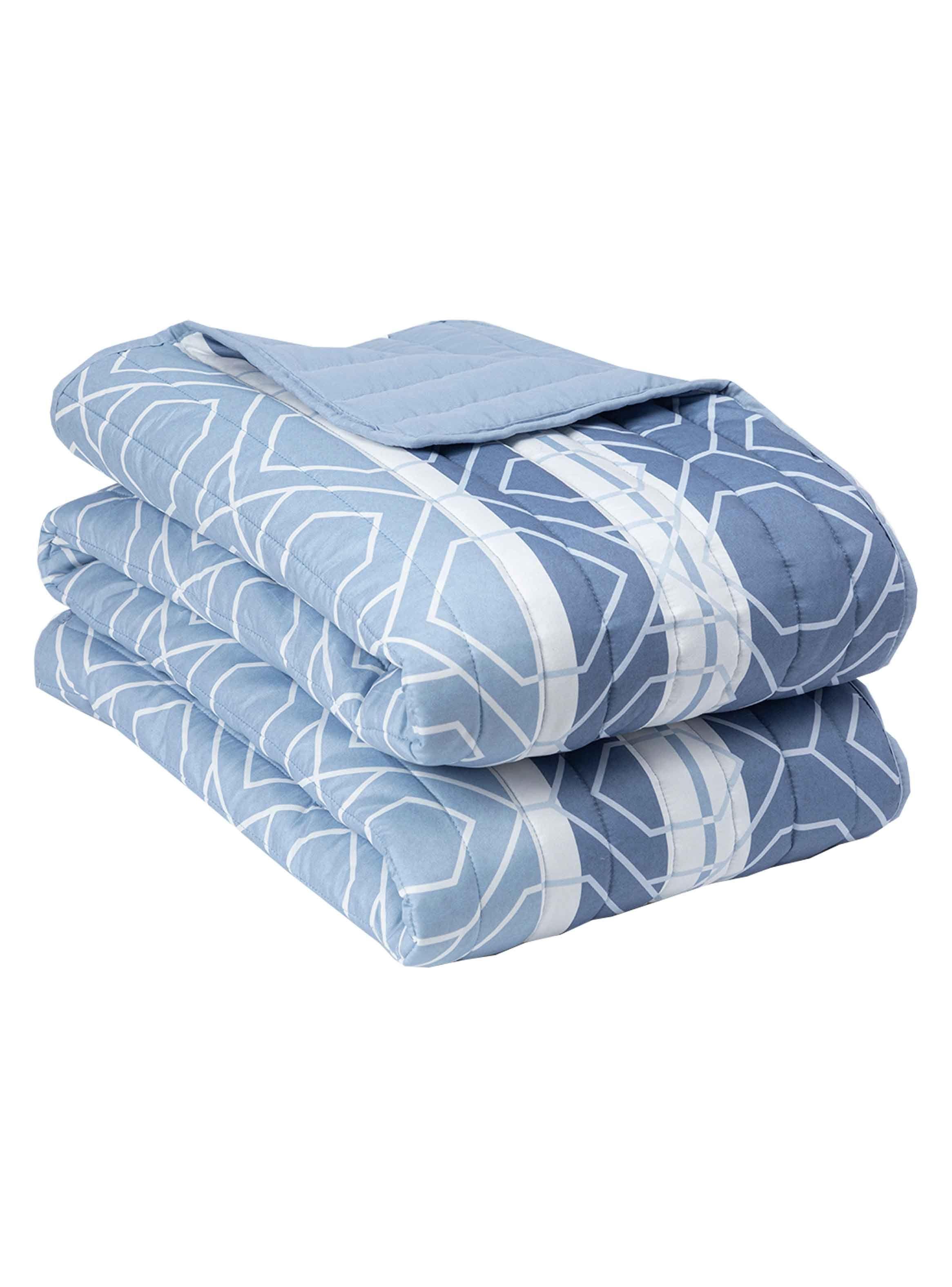 Quilt Reversible Estam 2P Rayas Azul-3
