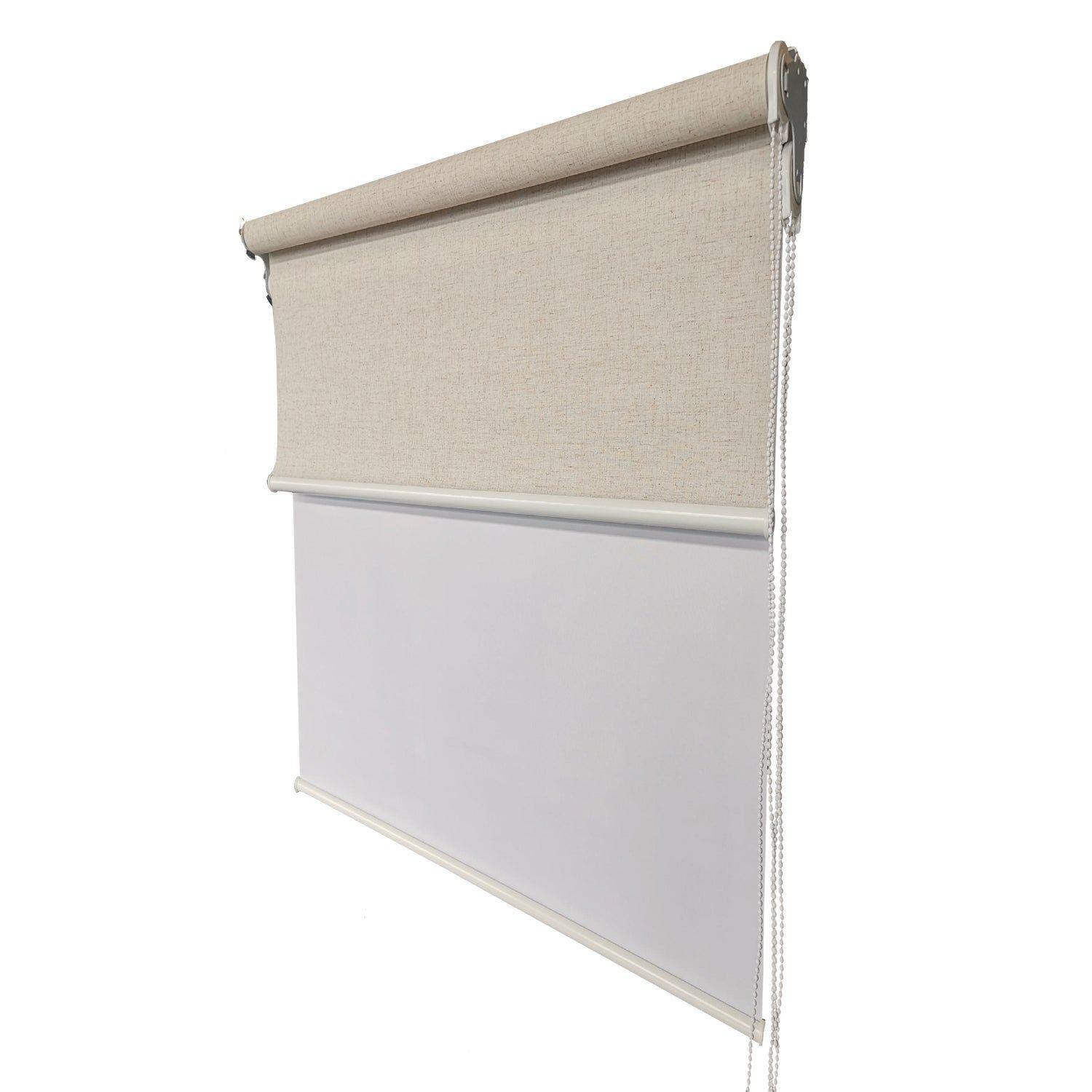 Cortina Roller Doble Black Out +Tela Lino 120X230-0