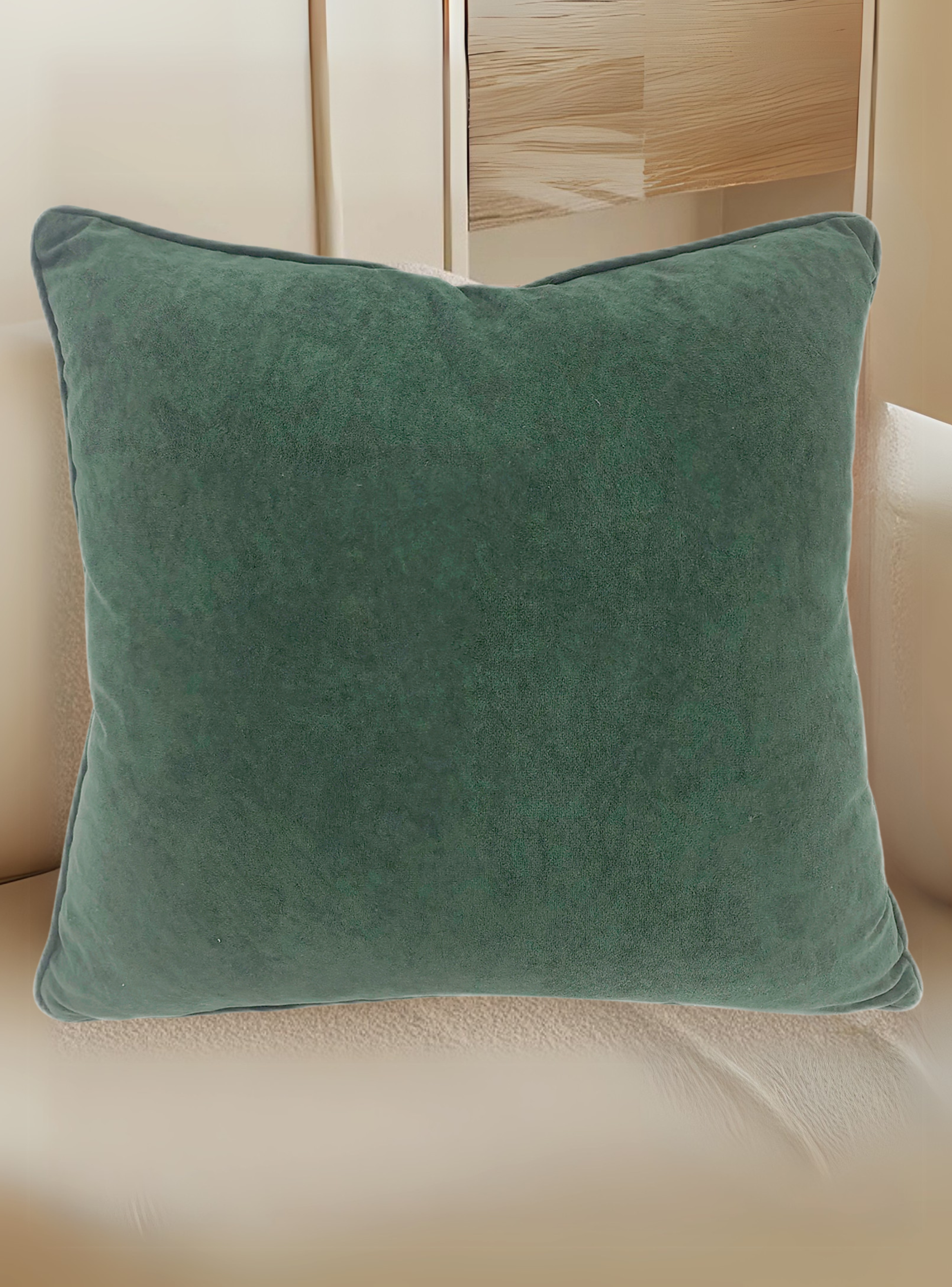 Cojin Terciopelo Verde 45X45-3