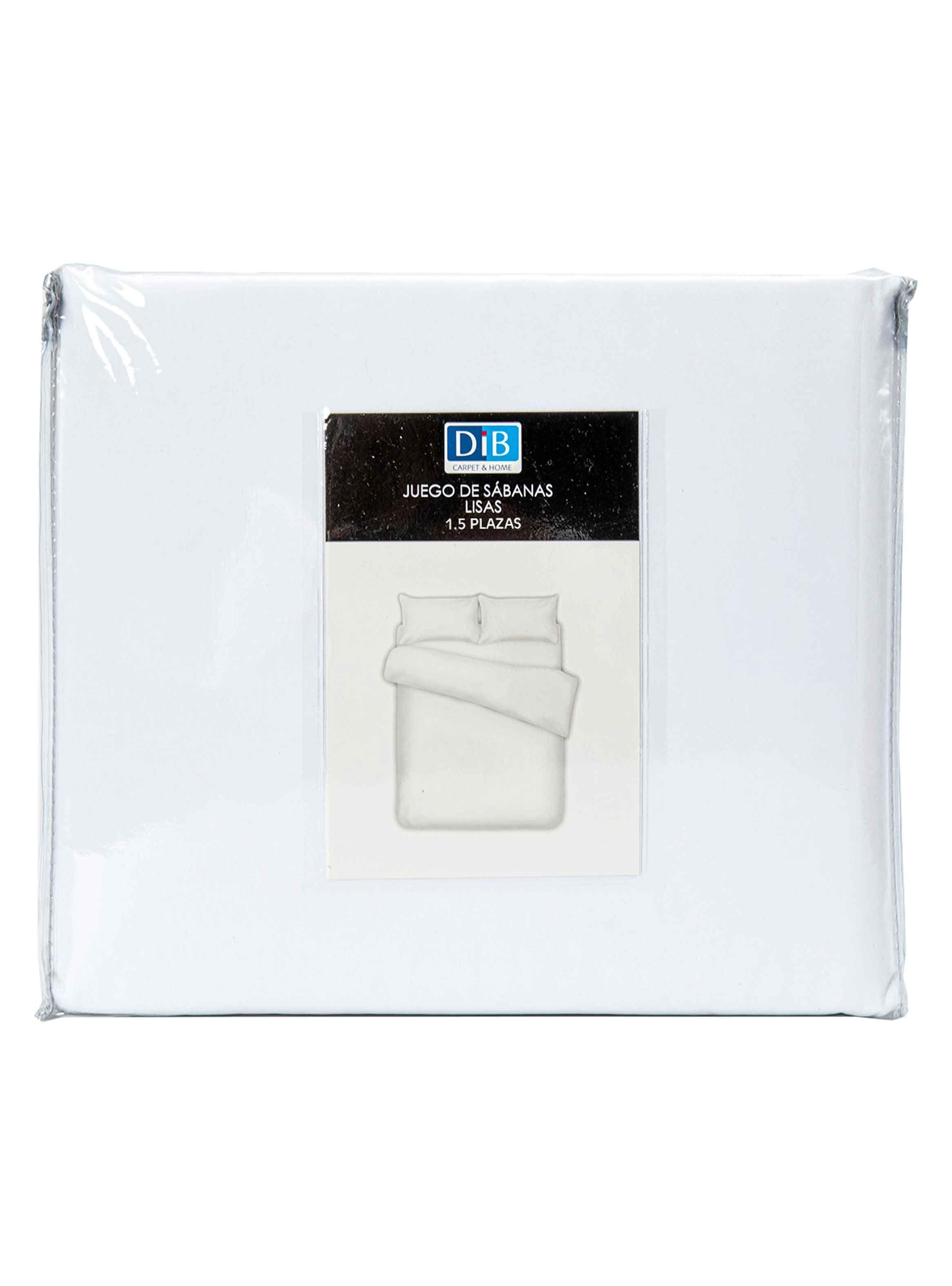 Pack 2 Sabanas Lisas 1.5P Blanco-3