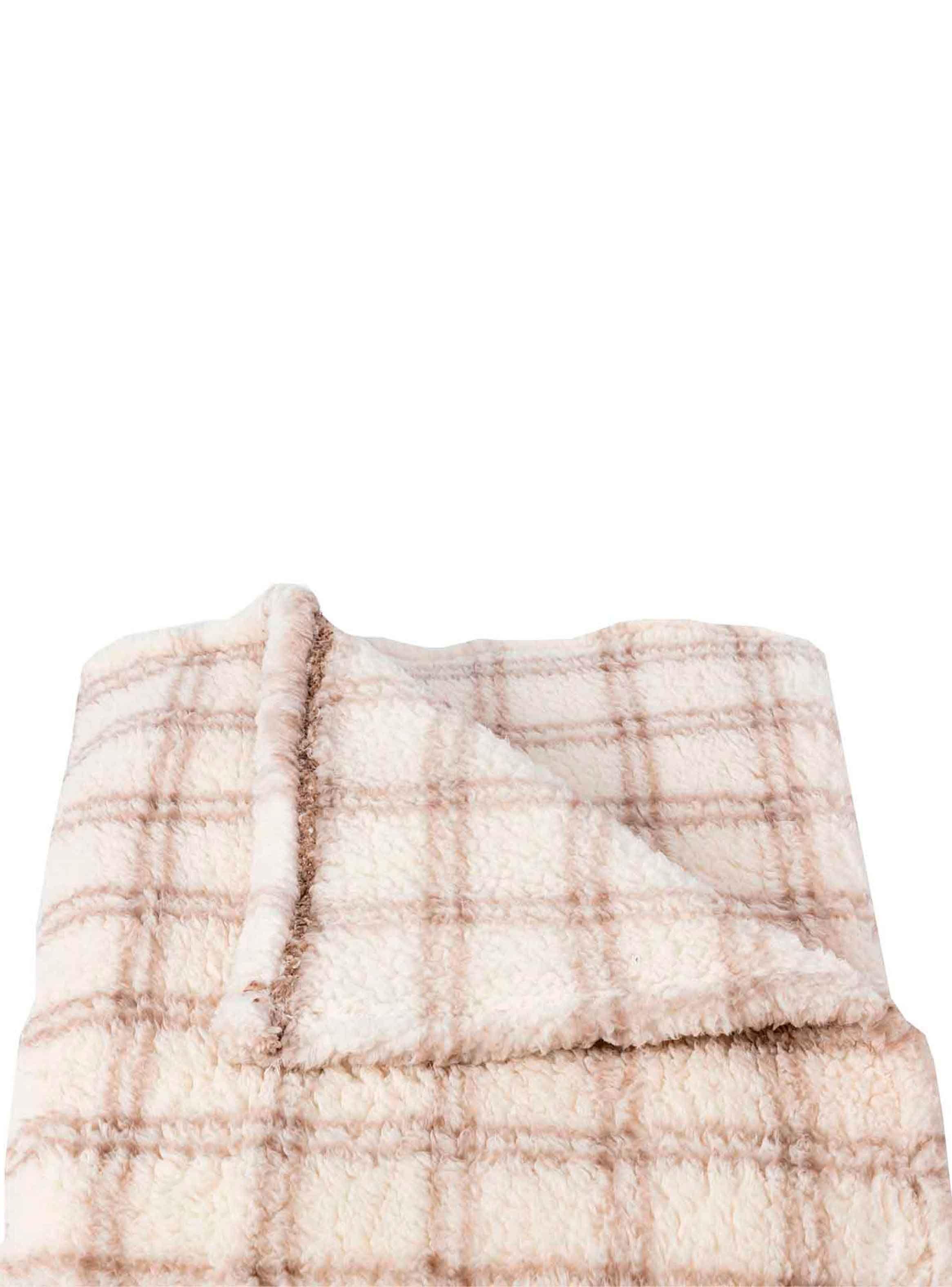 Manta Sherpa 125X150 Malaga Café/Crudo-2