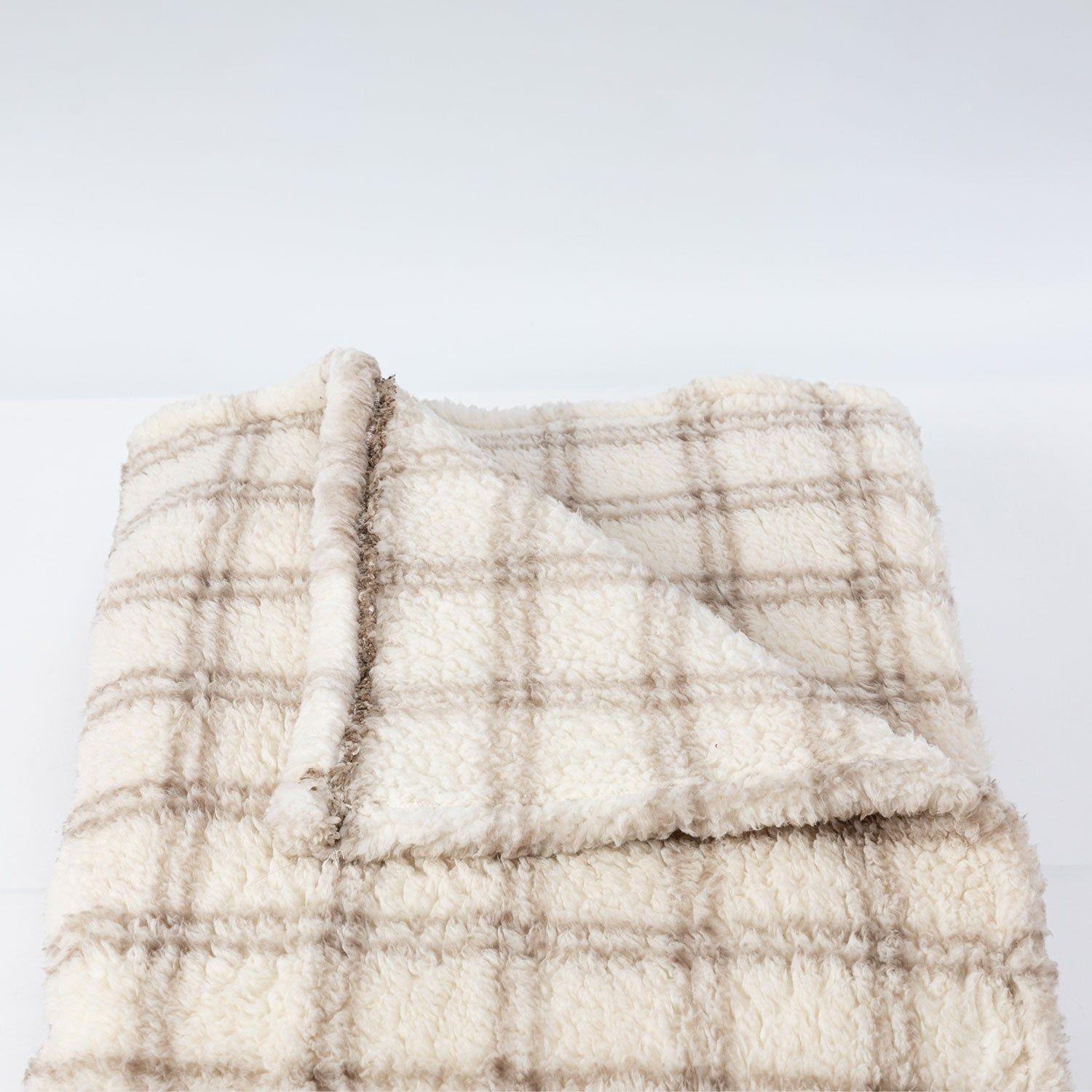 Manta Sherpa 125X150 Malaga Café/Crudo-2