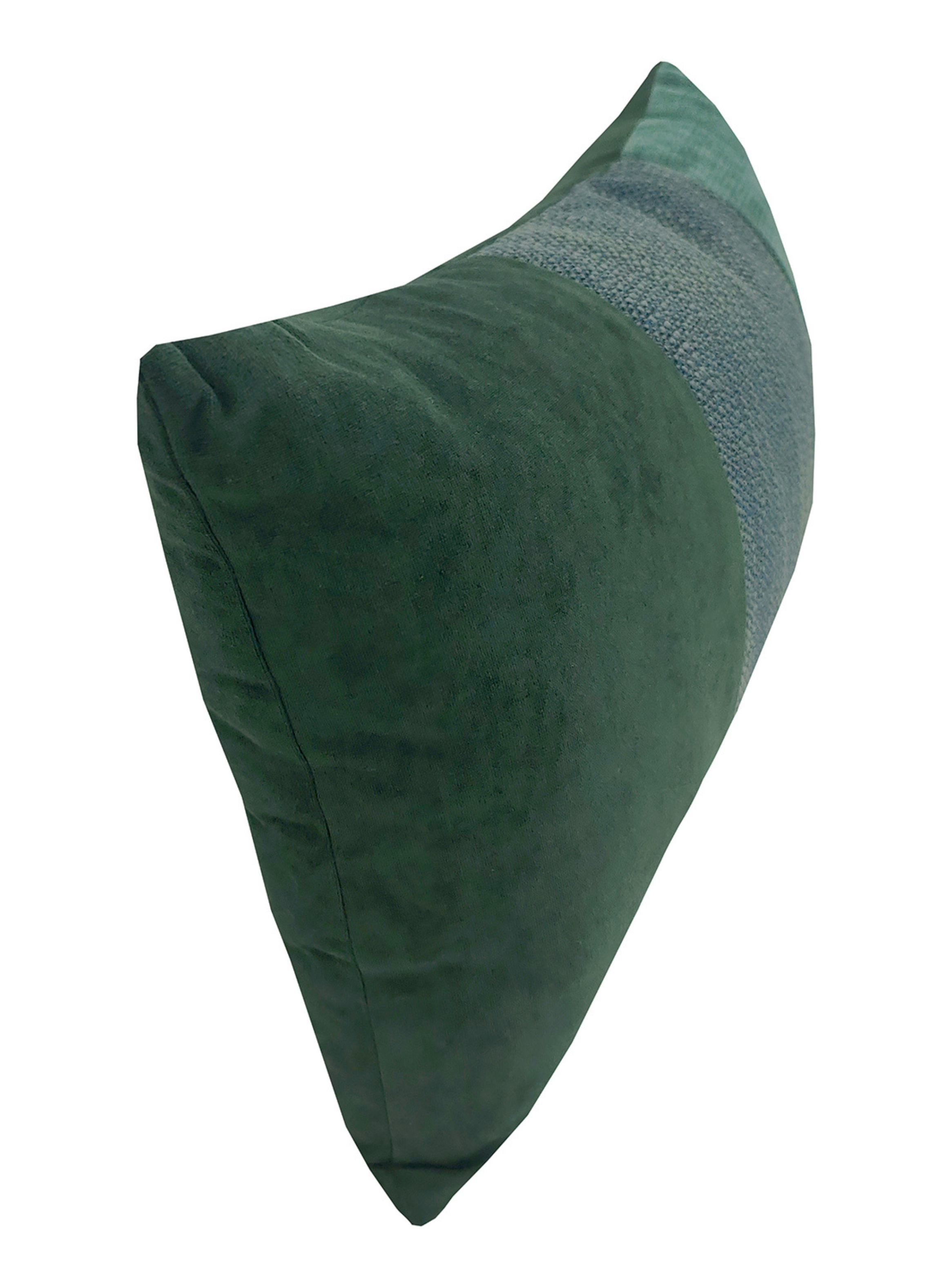 Cojin Patchwork  Rectangular Verde 30X50-2