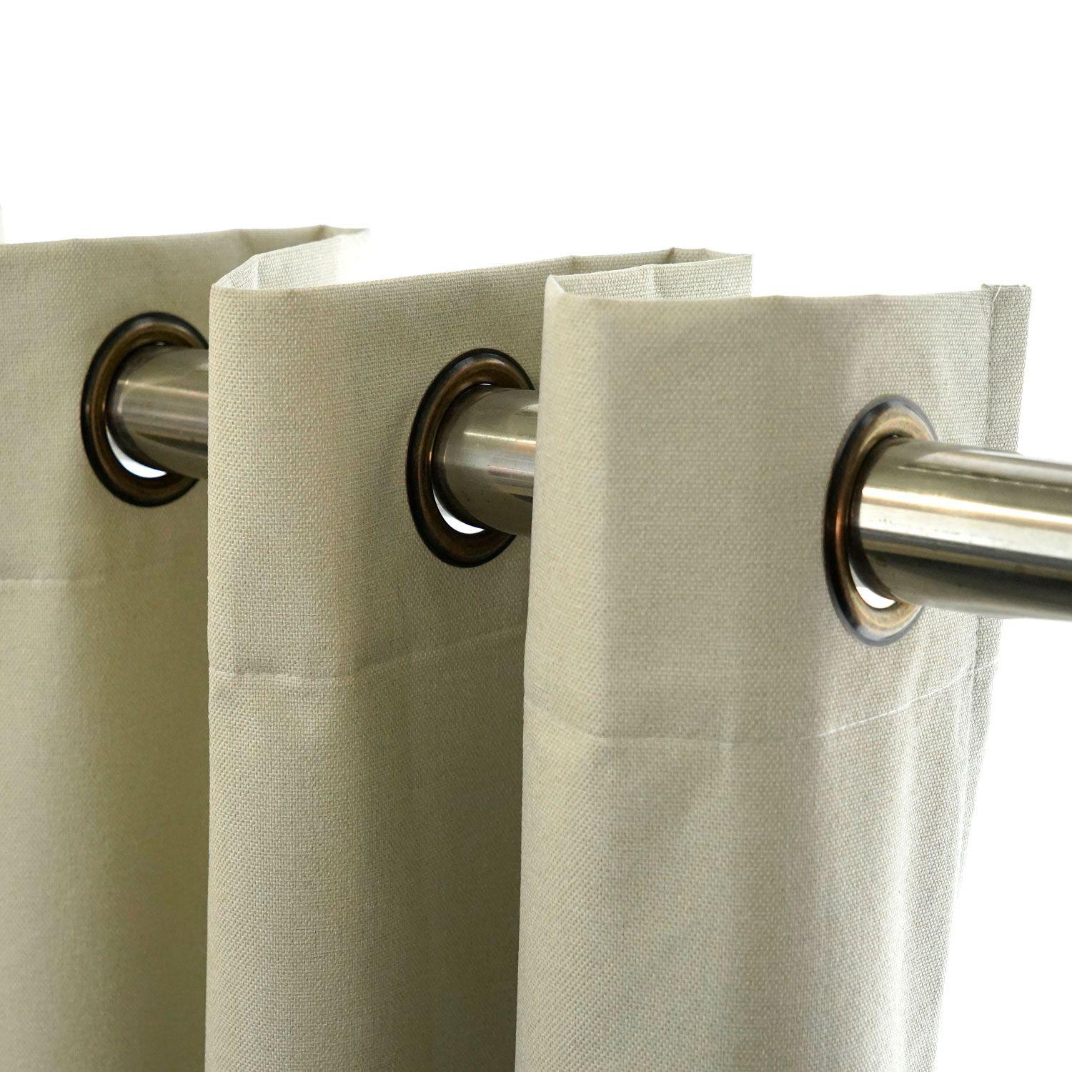 Cortina Blackout 2 Paños Trento Beige-3