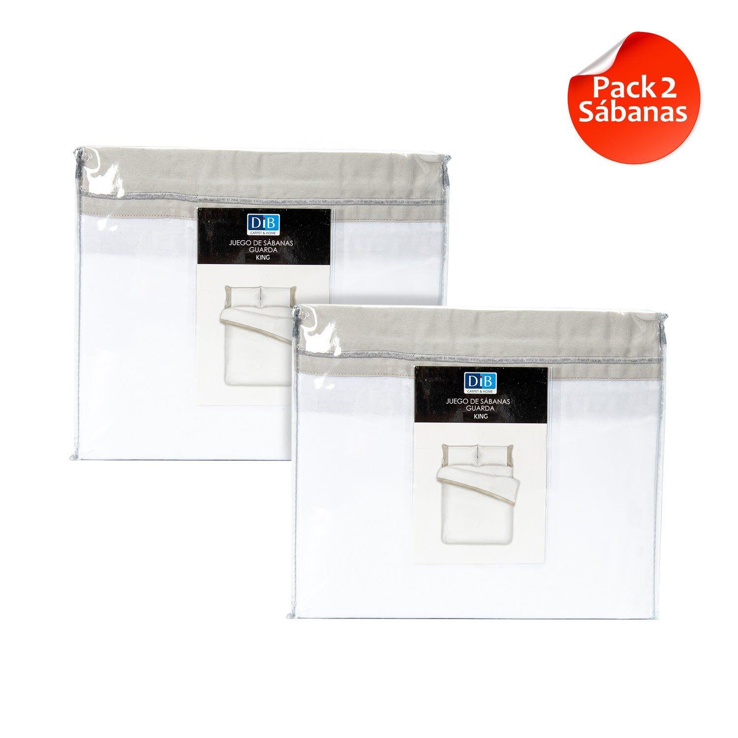 Pack 2 Sabanas Guarda King Guarda Gris-0