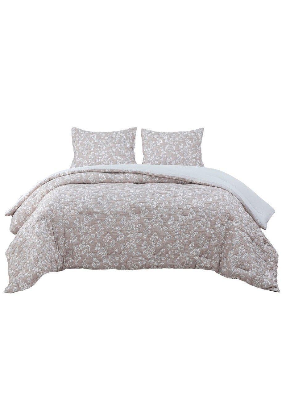 Cobertor Floral 2P Flores Beige-2