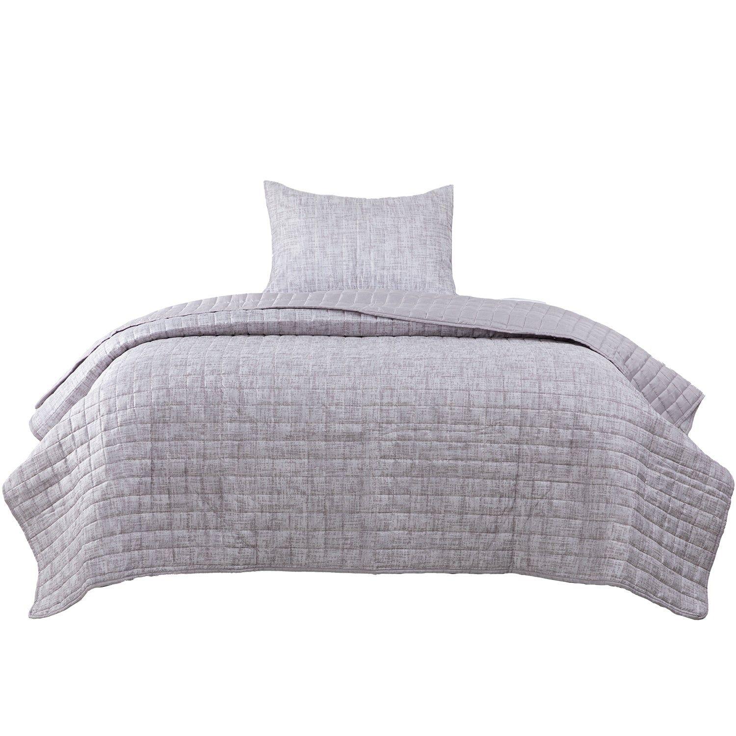 Quilt Reversible Textura 1.5P Gris-2