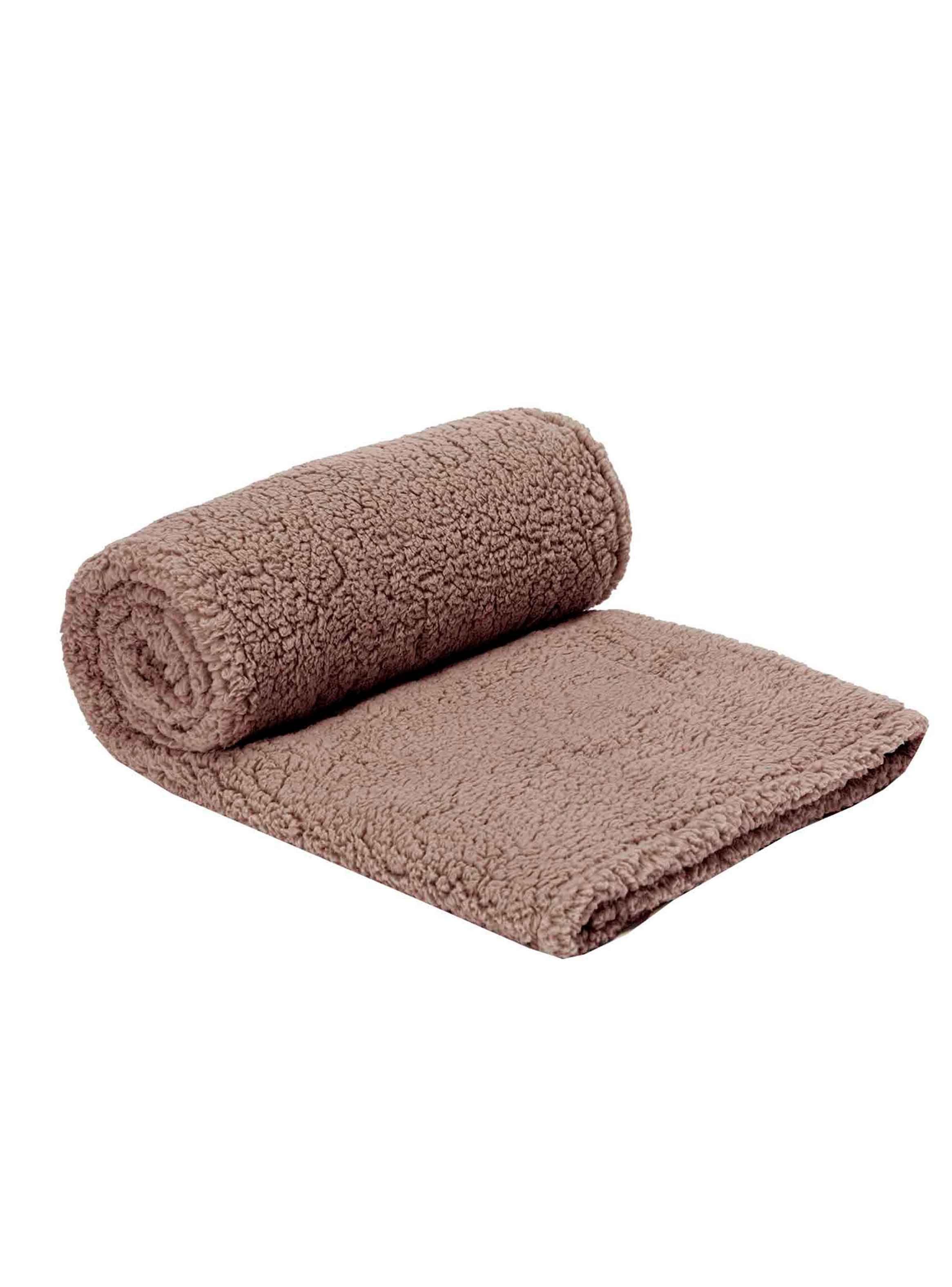Manta Sherpa 125X150 Sevilla Gris - Café-5