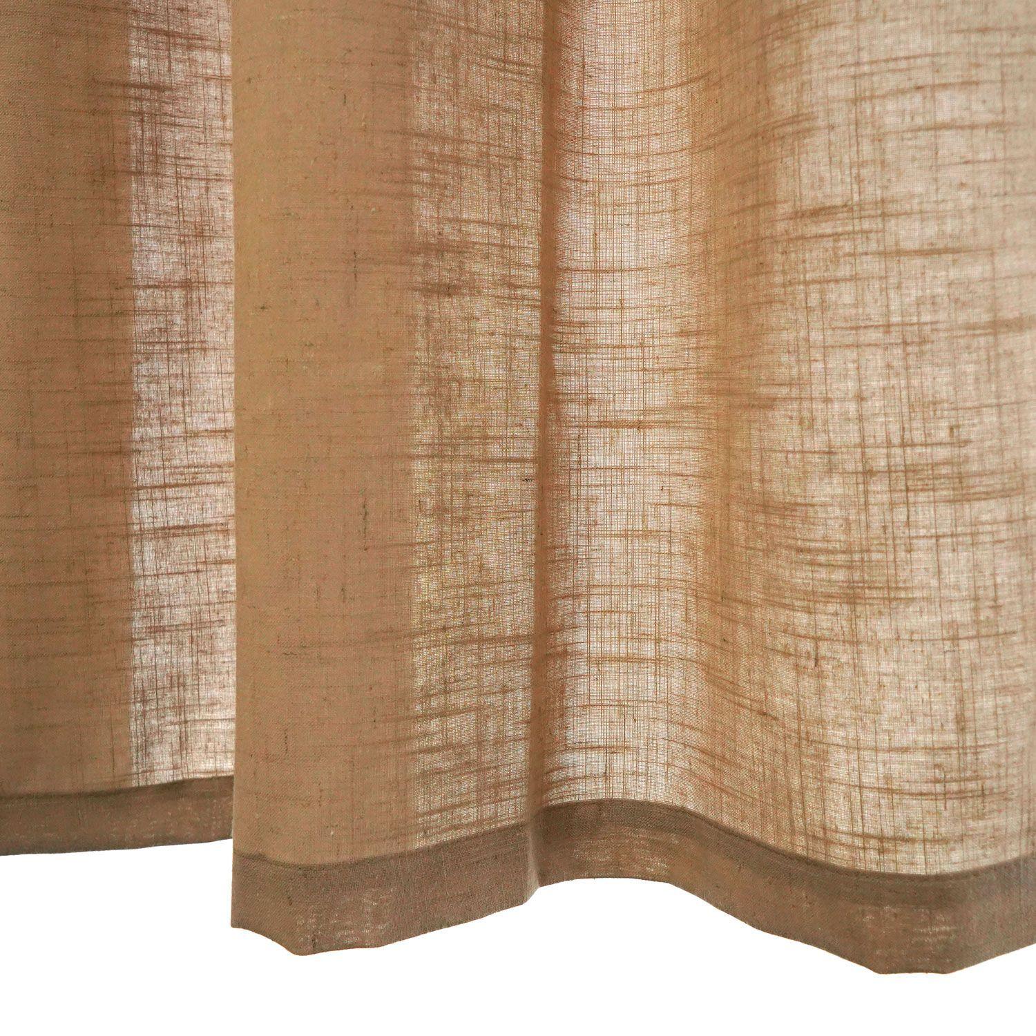 Cortina 2 Paños Textura Lino Milano Tostado-4