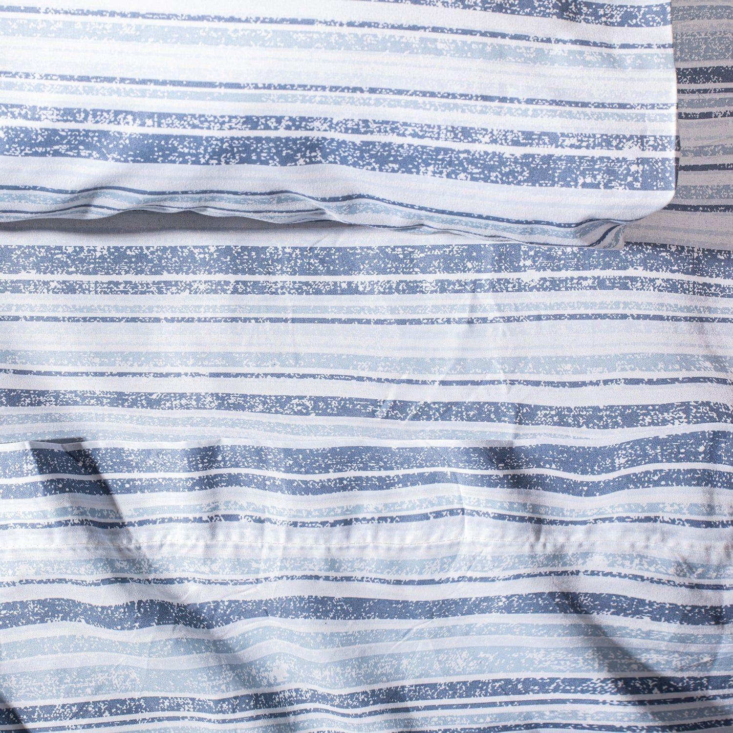 Sabanas Estampadas 1.5P Líneas Azul-2