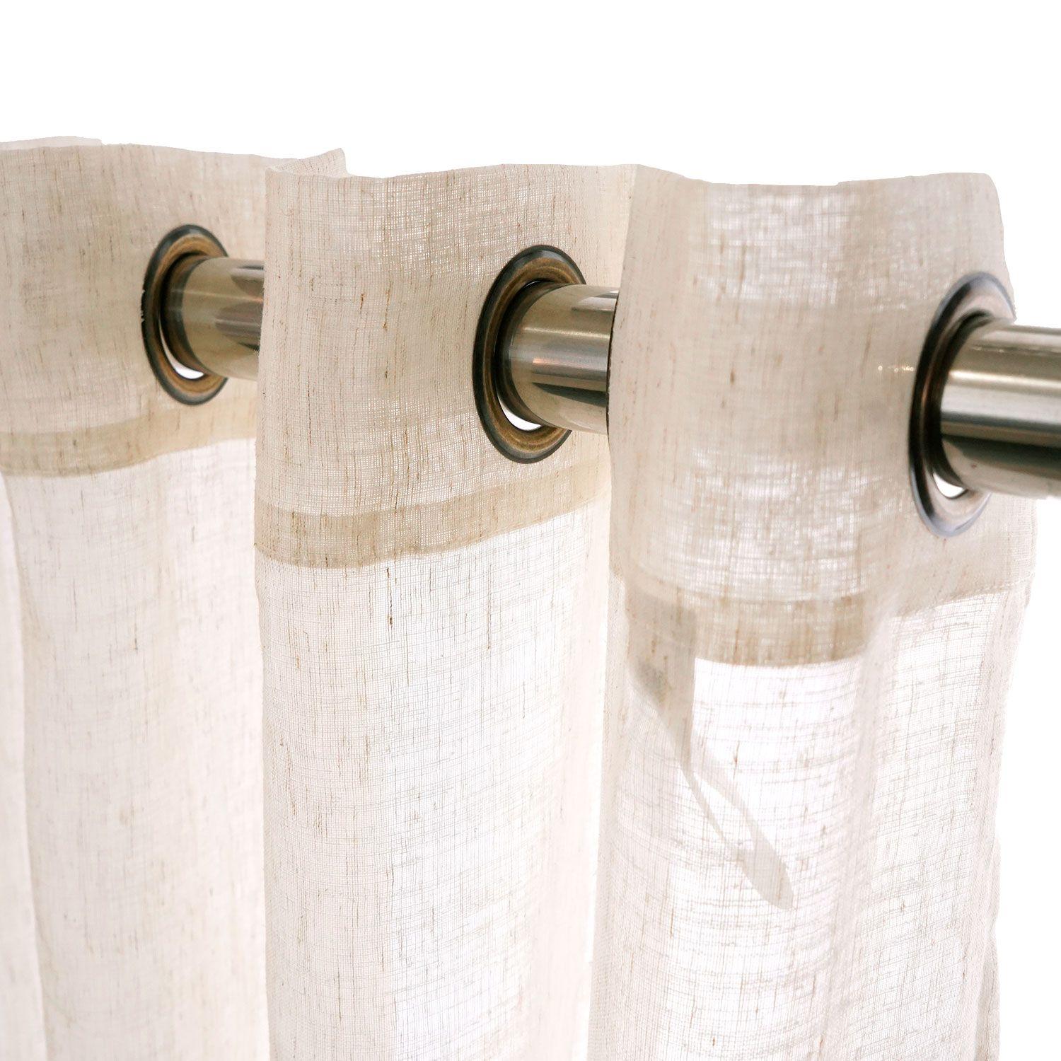 Cortina 2 Paños Velo Textura Lino Natural-3