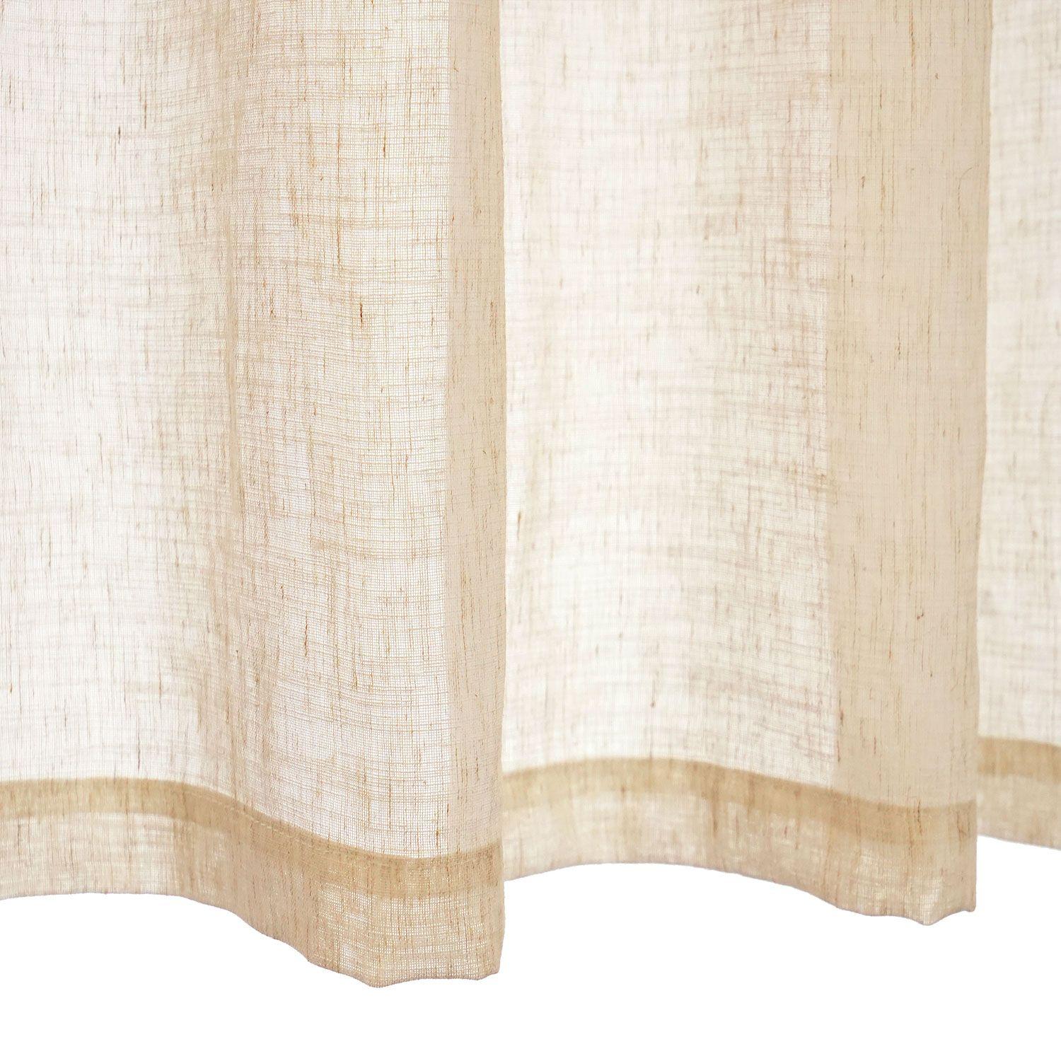 Cortina 2 Paños Velo Textura Lino Natural-4