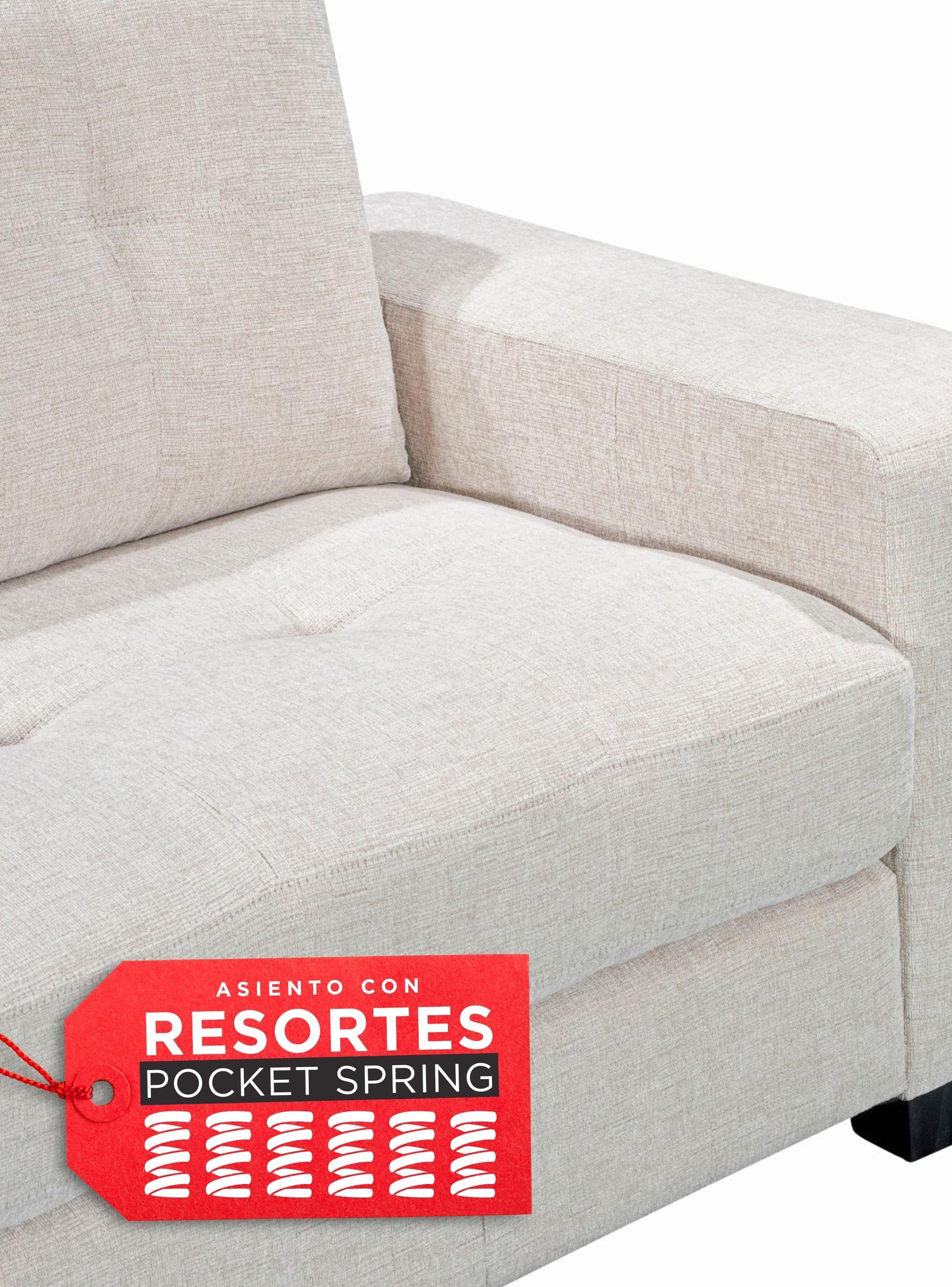 Sofá Onis 3 Cuerpos Beige-3