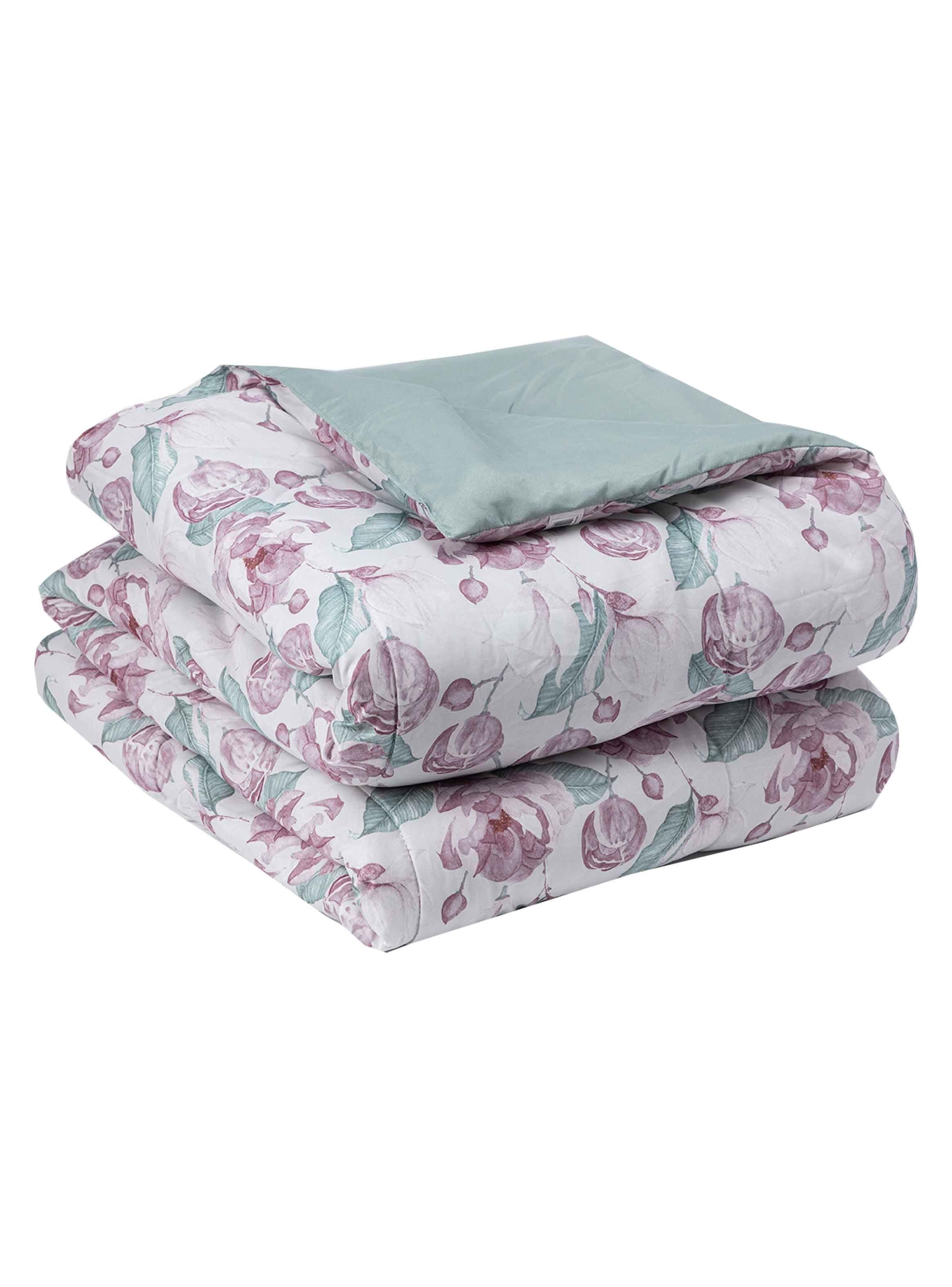 Plumon Rev Estam 2P Flores Rosa-Beige-2