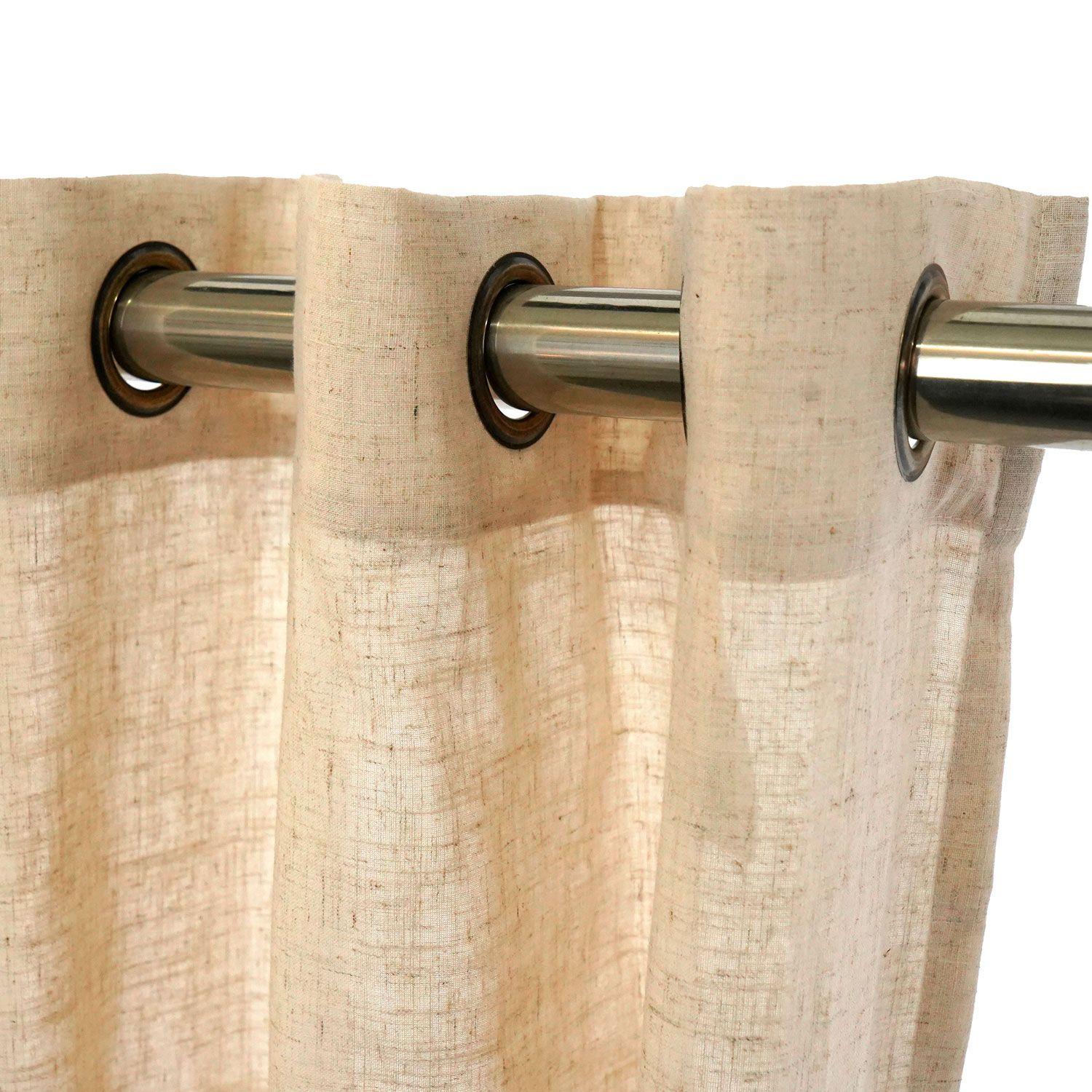 Cortina 2 Paños Textura Lino Milano Natural-3