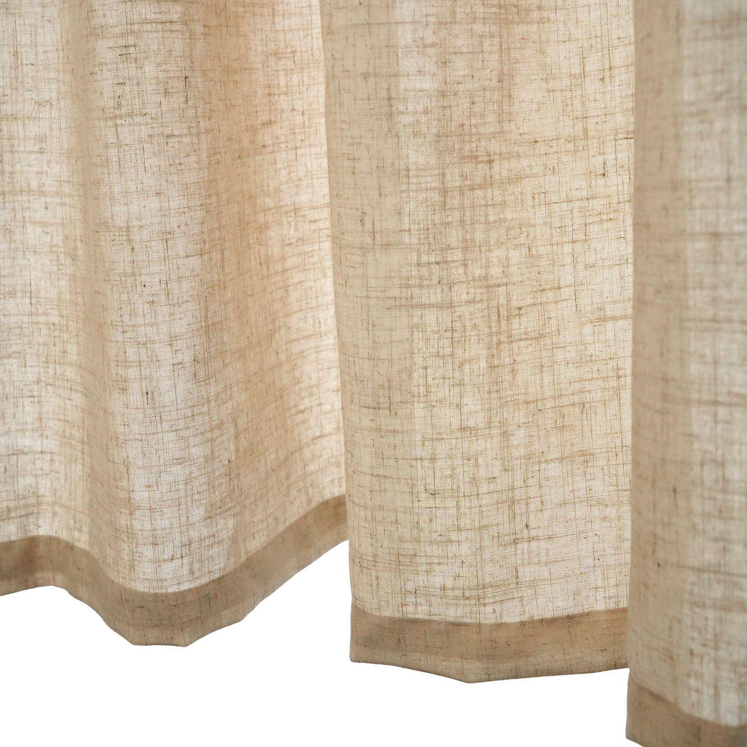 Cortina 2 Paños Textura Lino Milano Natural-4