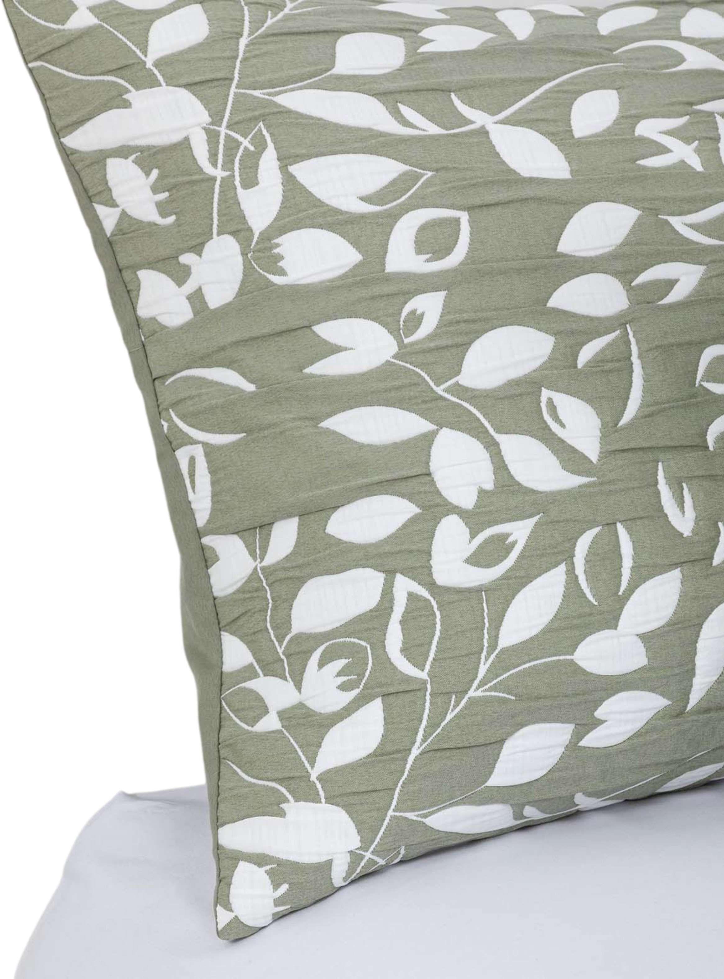 Cobertor Jacquard Super King Hojas Verde -2