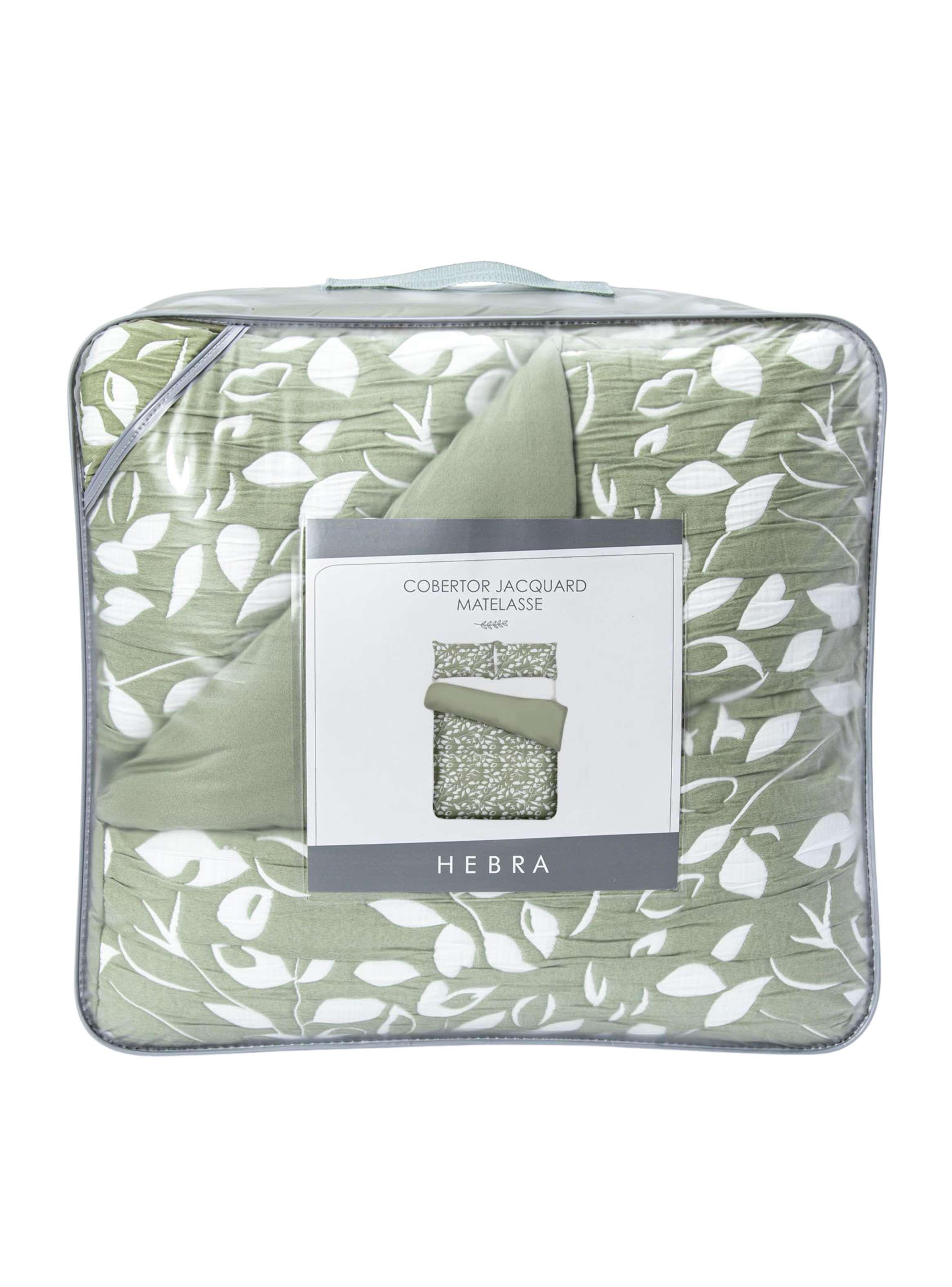 Cobertor Jacquard Super King Hojas Verde -4