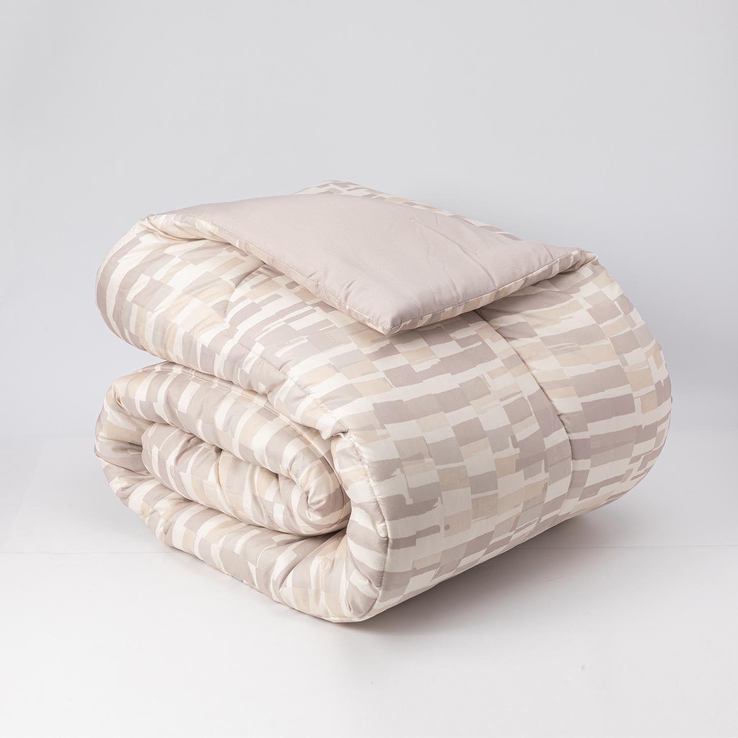 Plumon Reversible 2 Plazas Ladrillo Beige-2