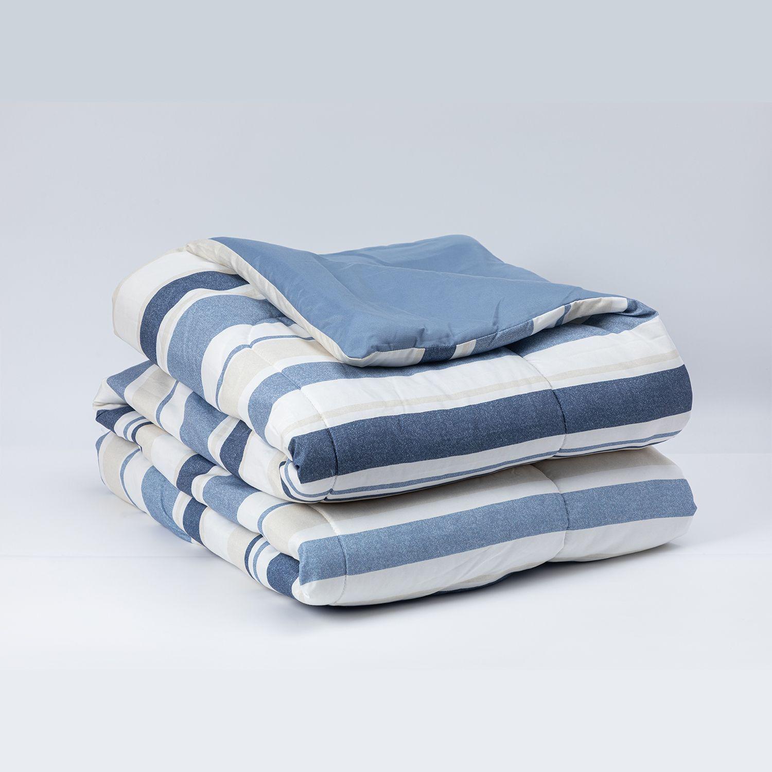 Plumon Rev Estam 2P Rayas Azul- Beige-3