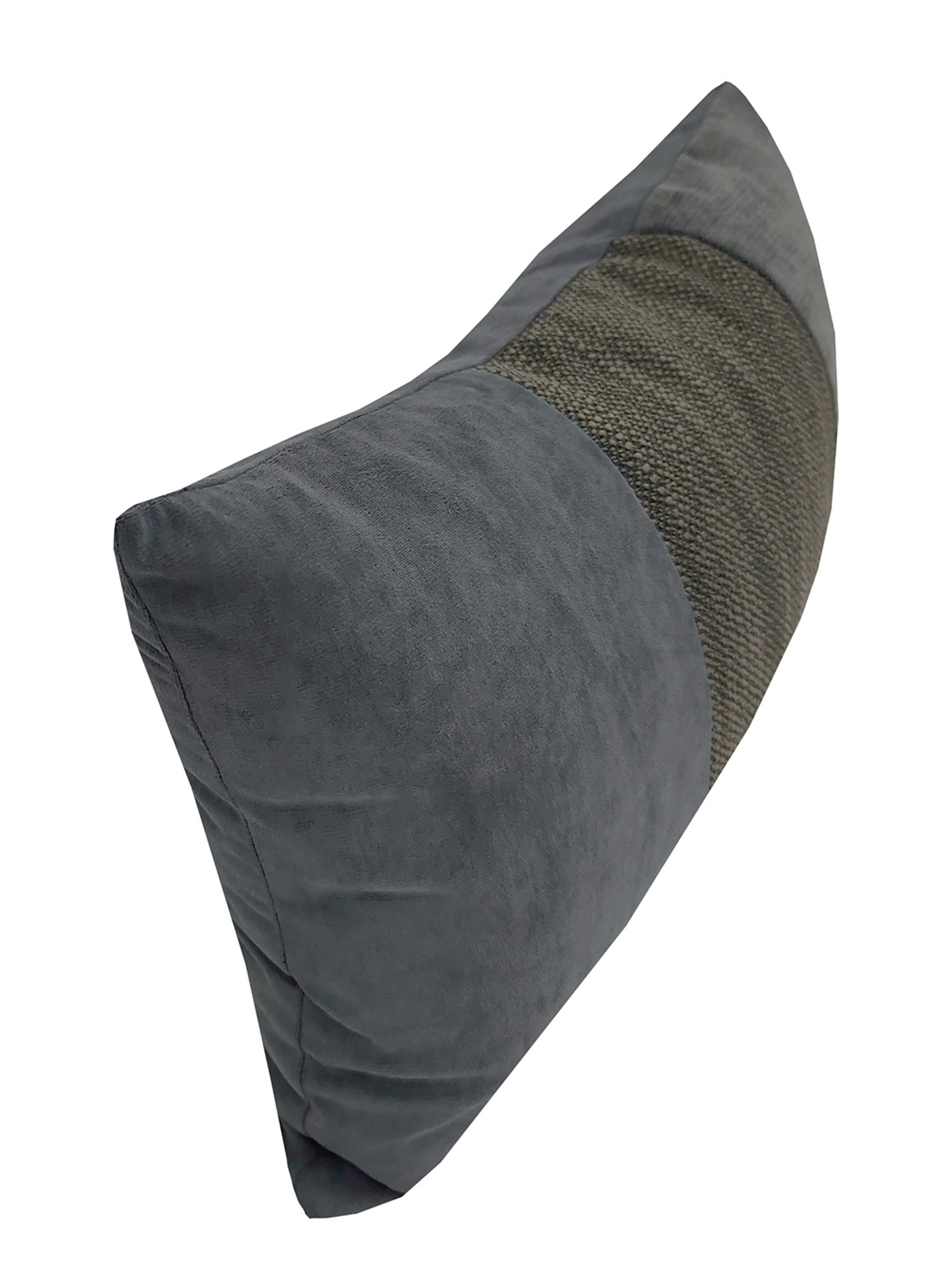 Cojin Patchwork  Rectangular Gris 30X50-2