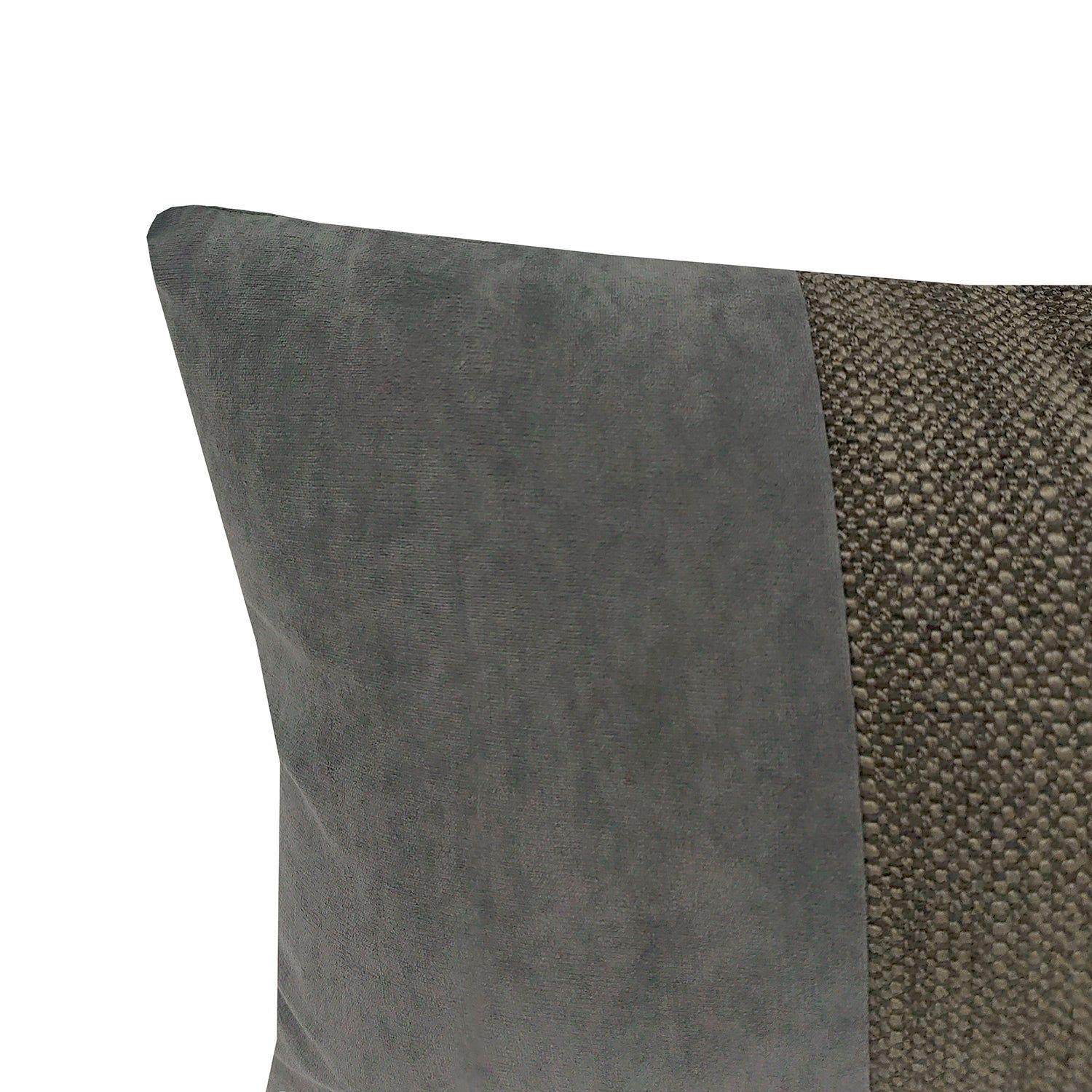 Cojin Patchwork  Rectangular Gris 30X50-2