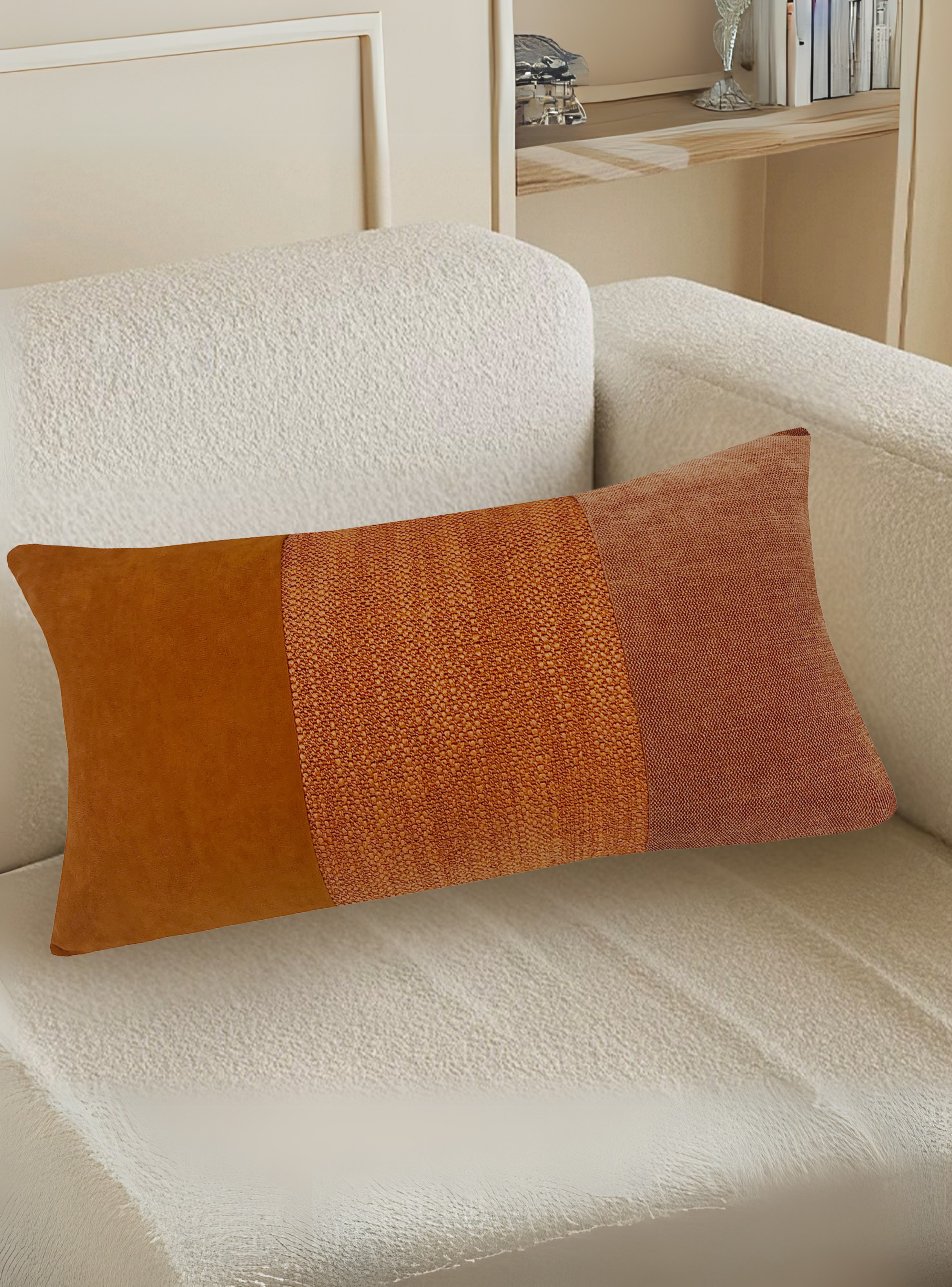 Cojin Patchwork  Rectangular Terracota 30X50-3