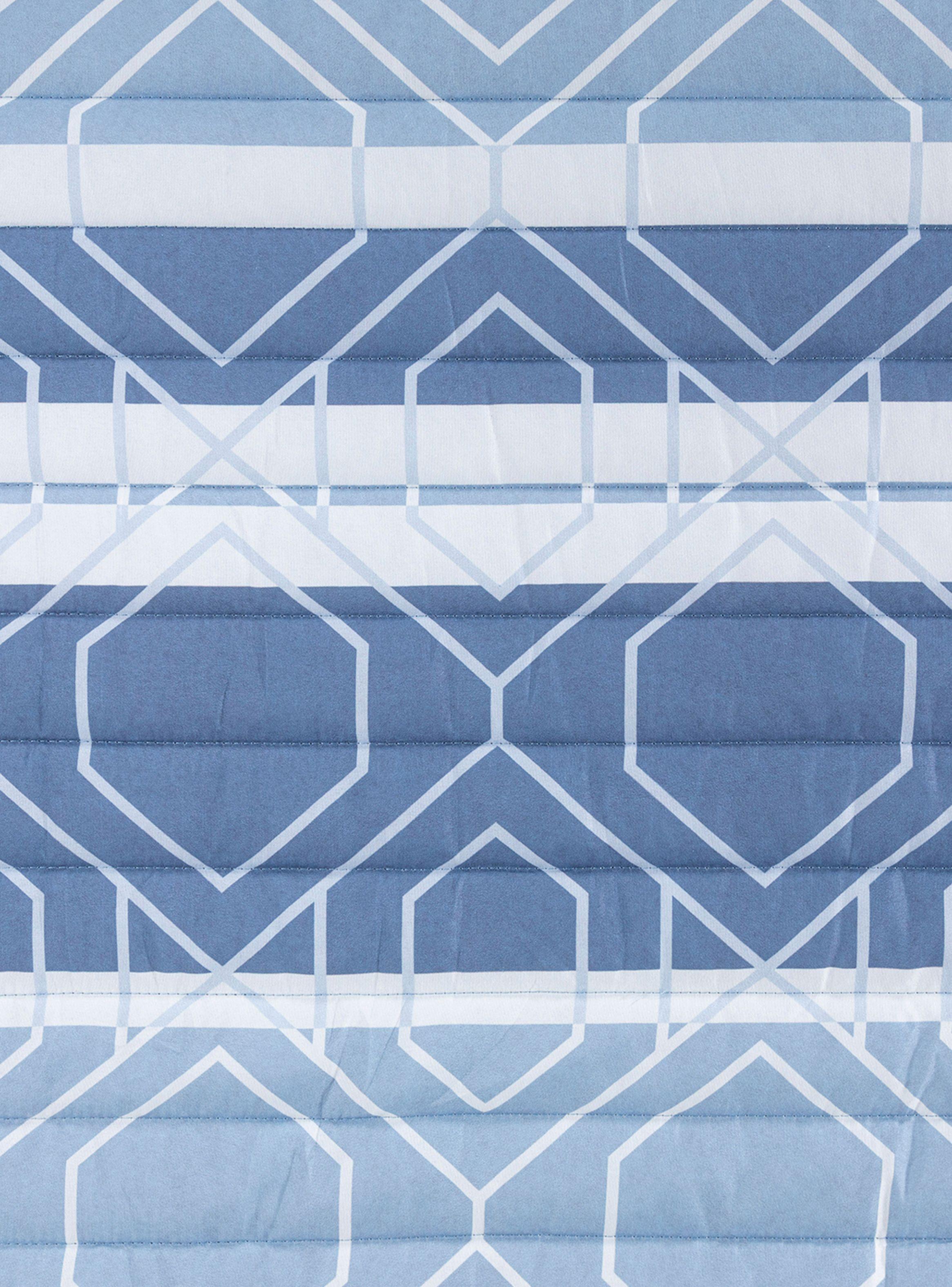 Quilt Reversible Estam 1.5P Rayas Azul-3
