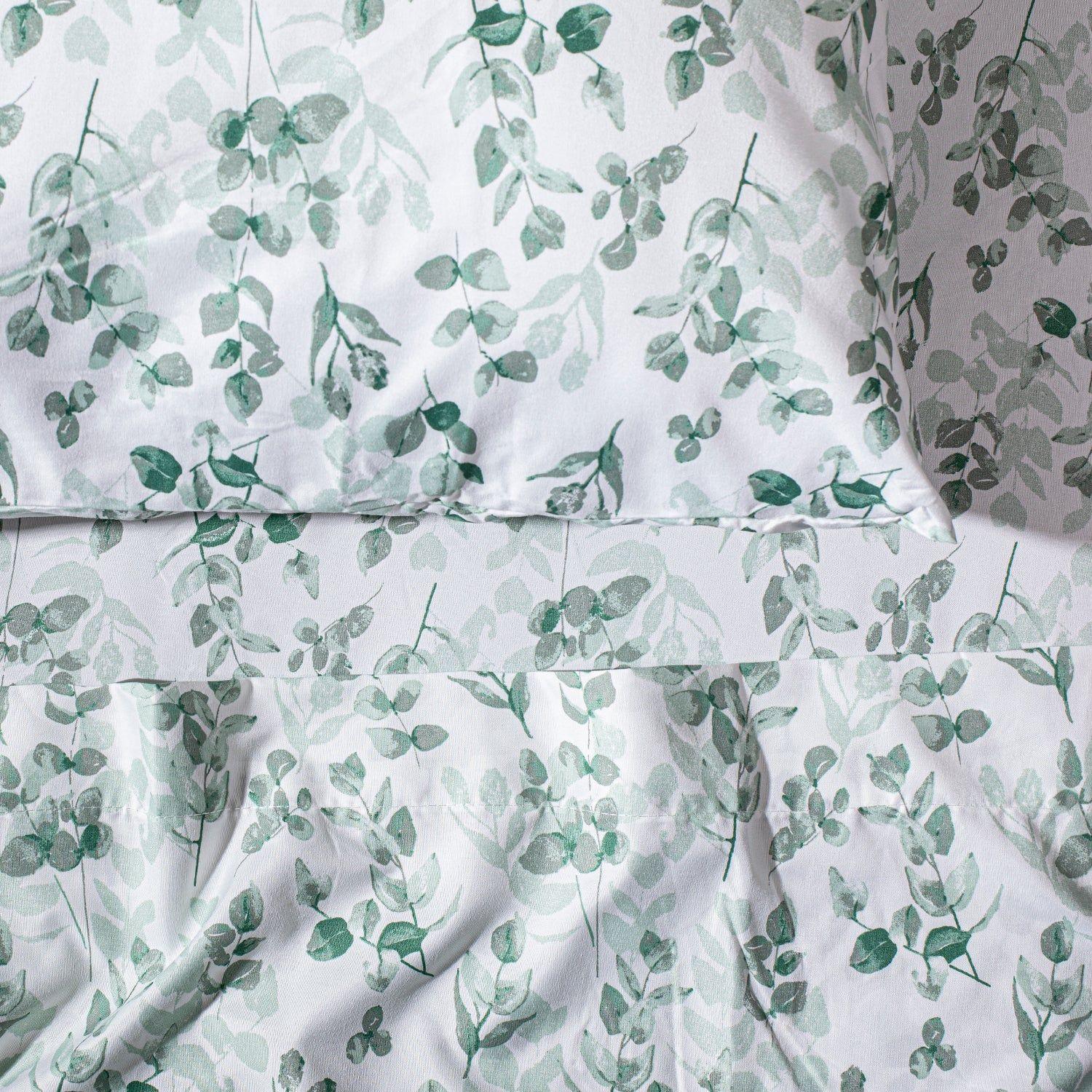 Sabanas Estampadas 2P Hojas Verde-2