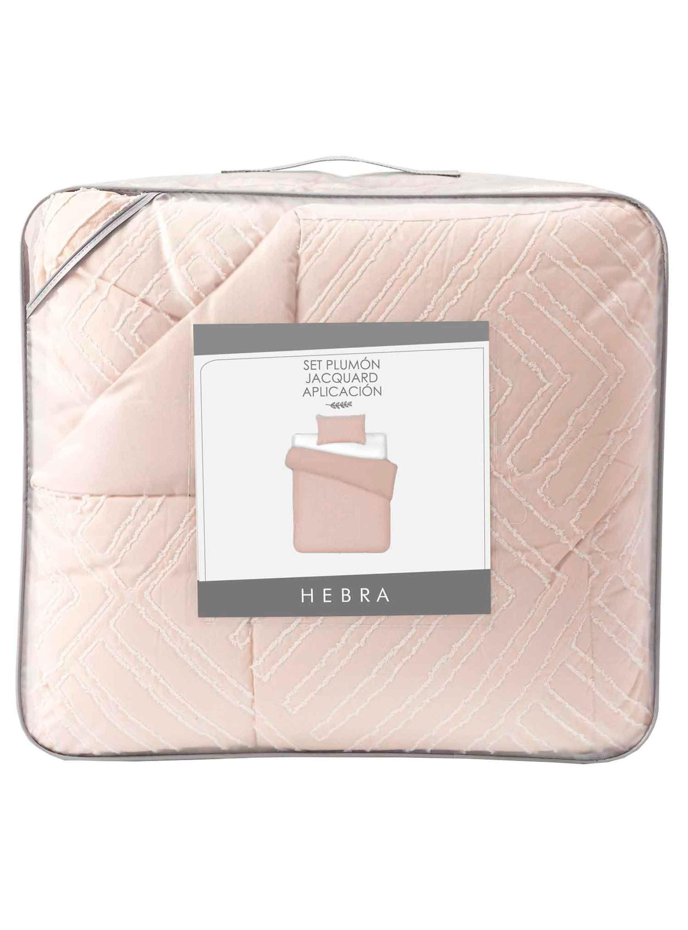 Plumon Jacquard 1.5 Plaza Flechas Beige-4