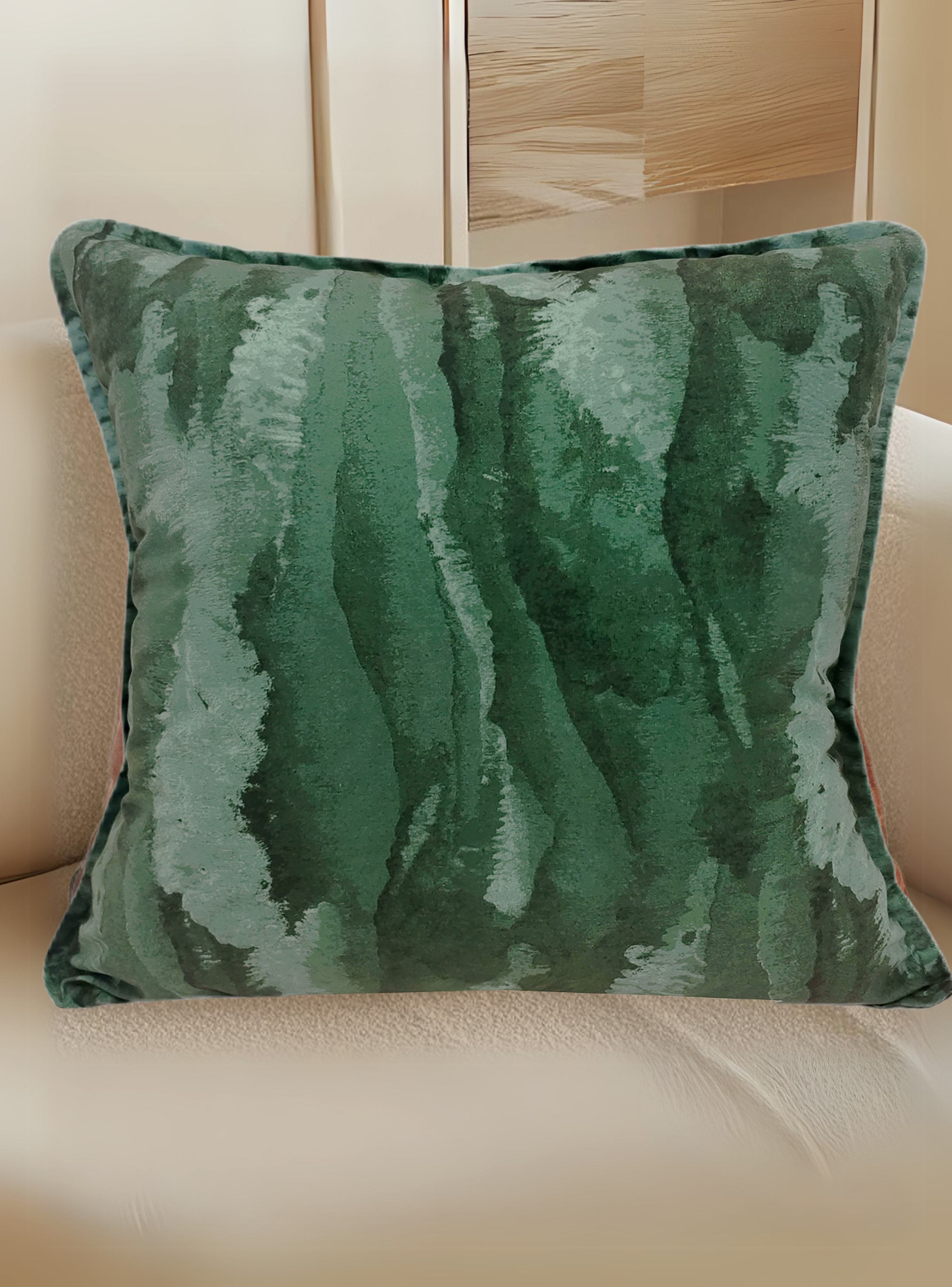 Cojin Estampado Verde 45X45-3