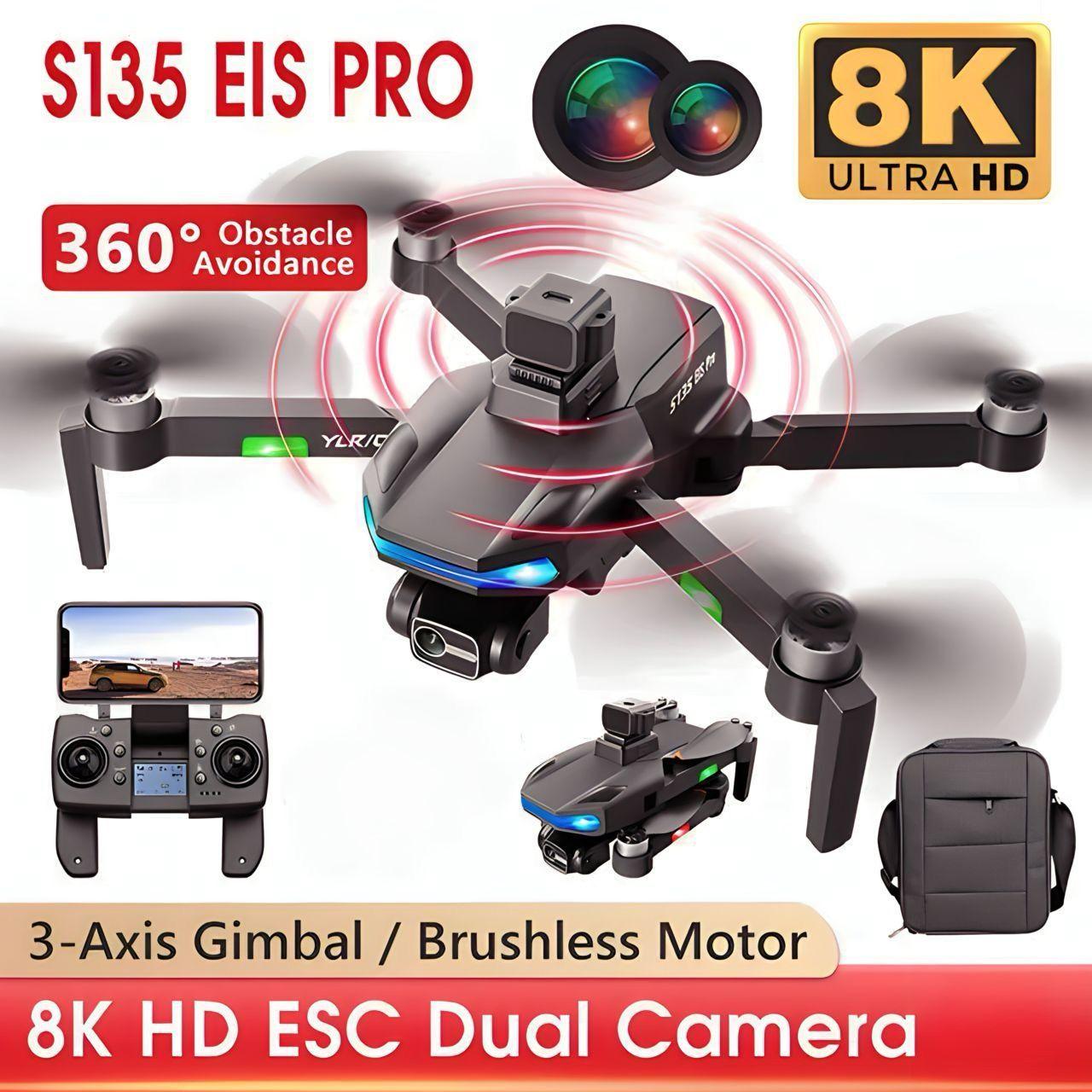 Dron GPS 8k Dual Cámara 3 Axis Gimbal 5g WIFI Evasión Obstáculos-5