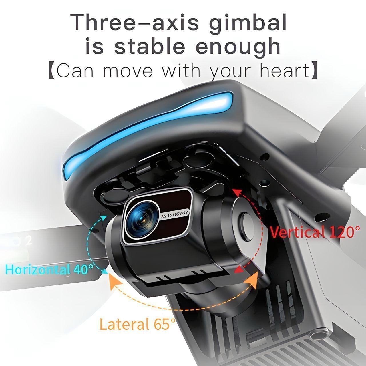 Dron GPS 8k Dual Cámara 3 Axis Gimbal 5g WIFI Evasión Obstáculos-7