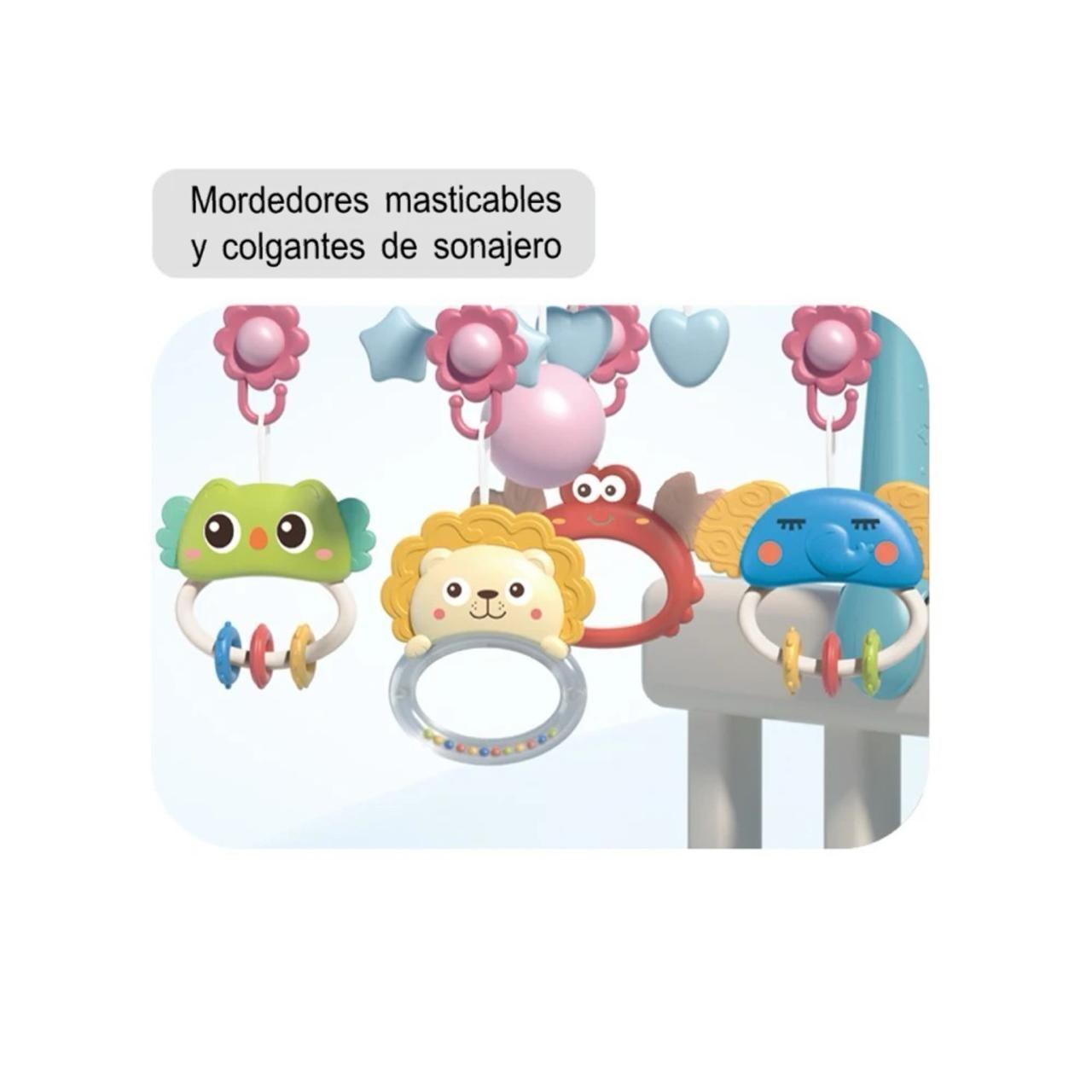 Móvil Musical Rosado Con Proyector Para Bebés 360-7
